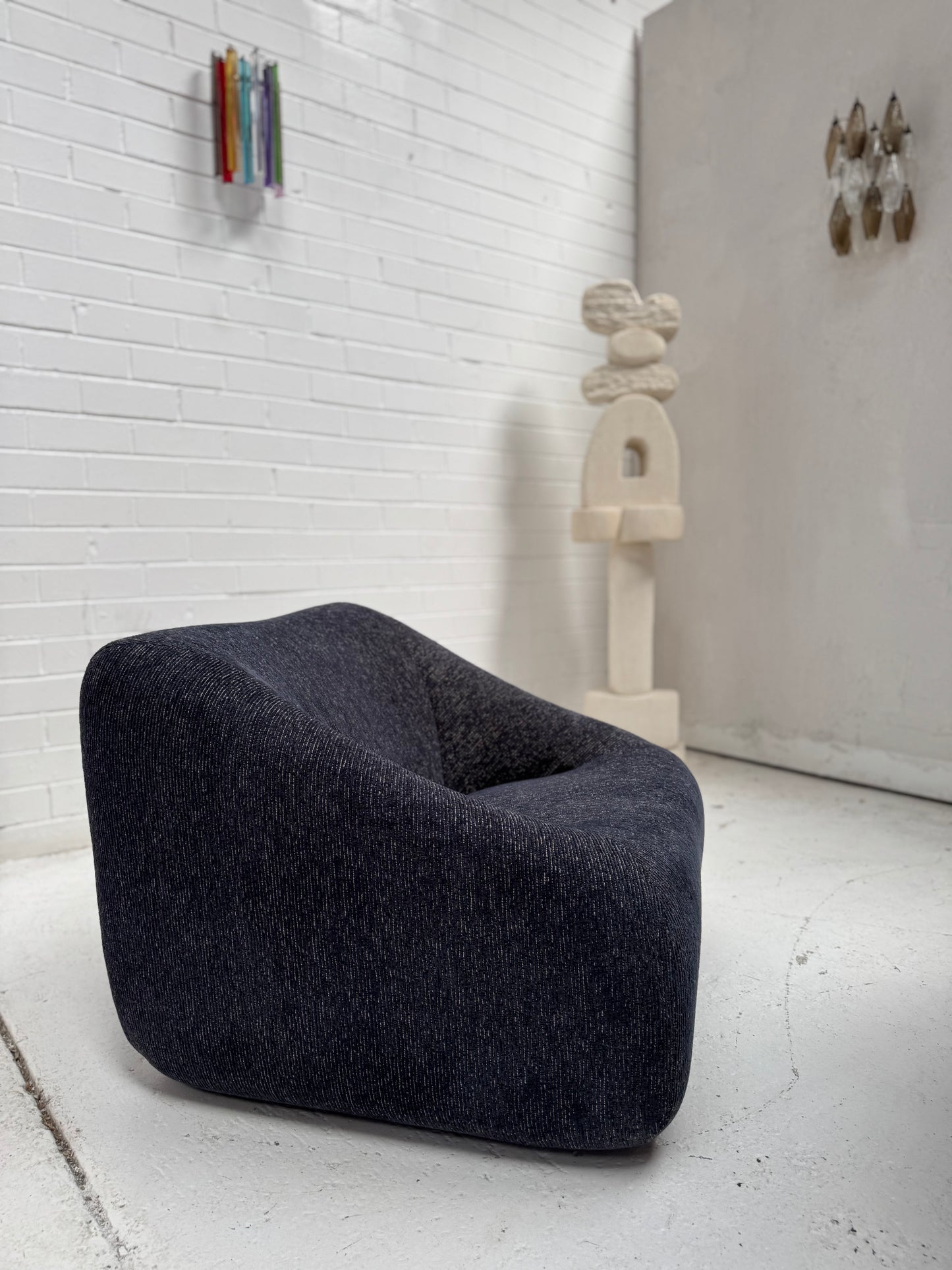 Vintage Featherston Numero IV Modular Armchair - Reupholstered (Navy)