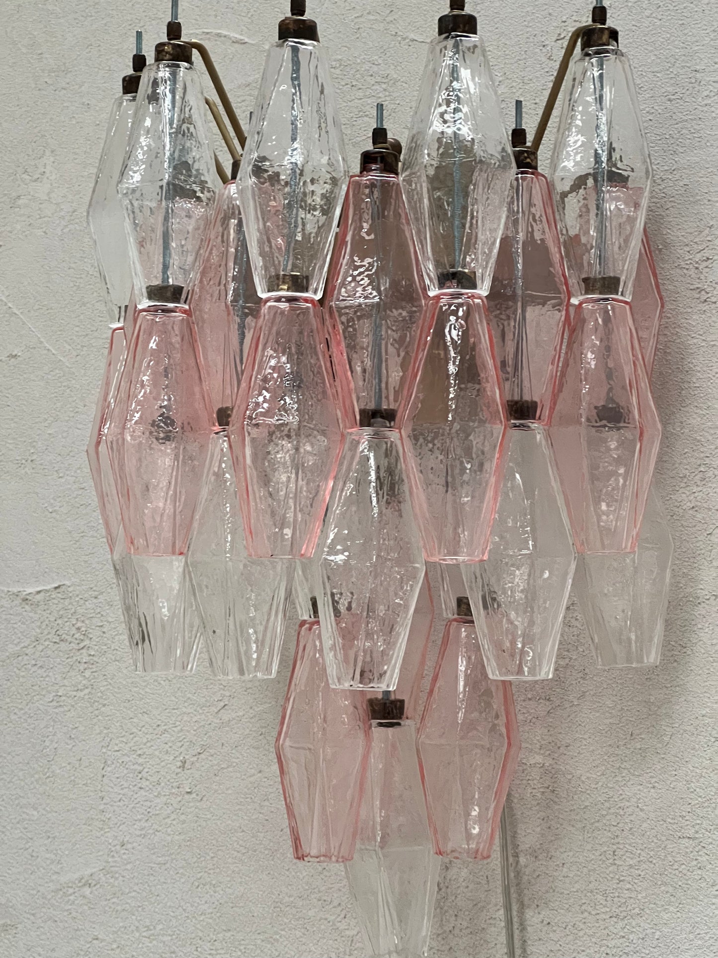 Murano Wall Sconce - Pink & Clear