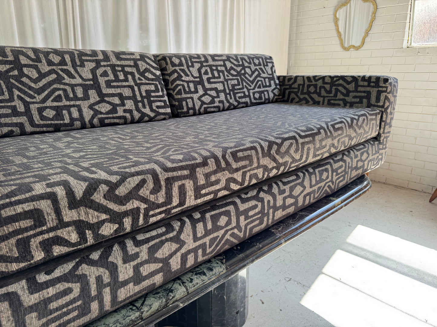 Vintage Foam Sofa / Bed - Reupholstered