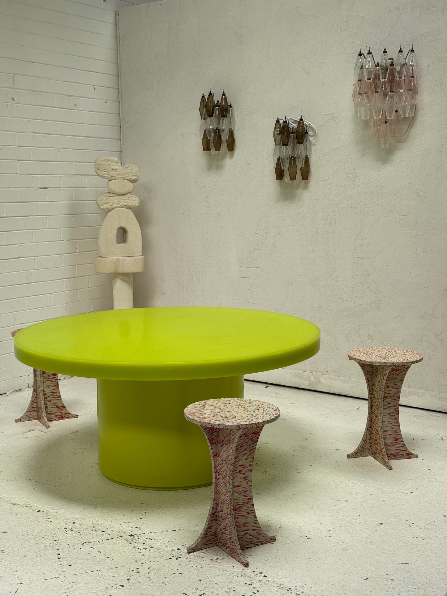 Custom Marblo Perspex Dining Table