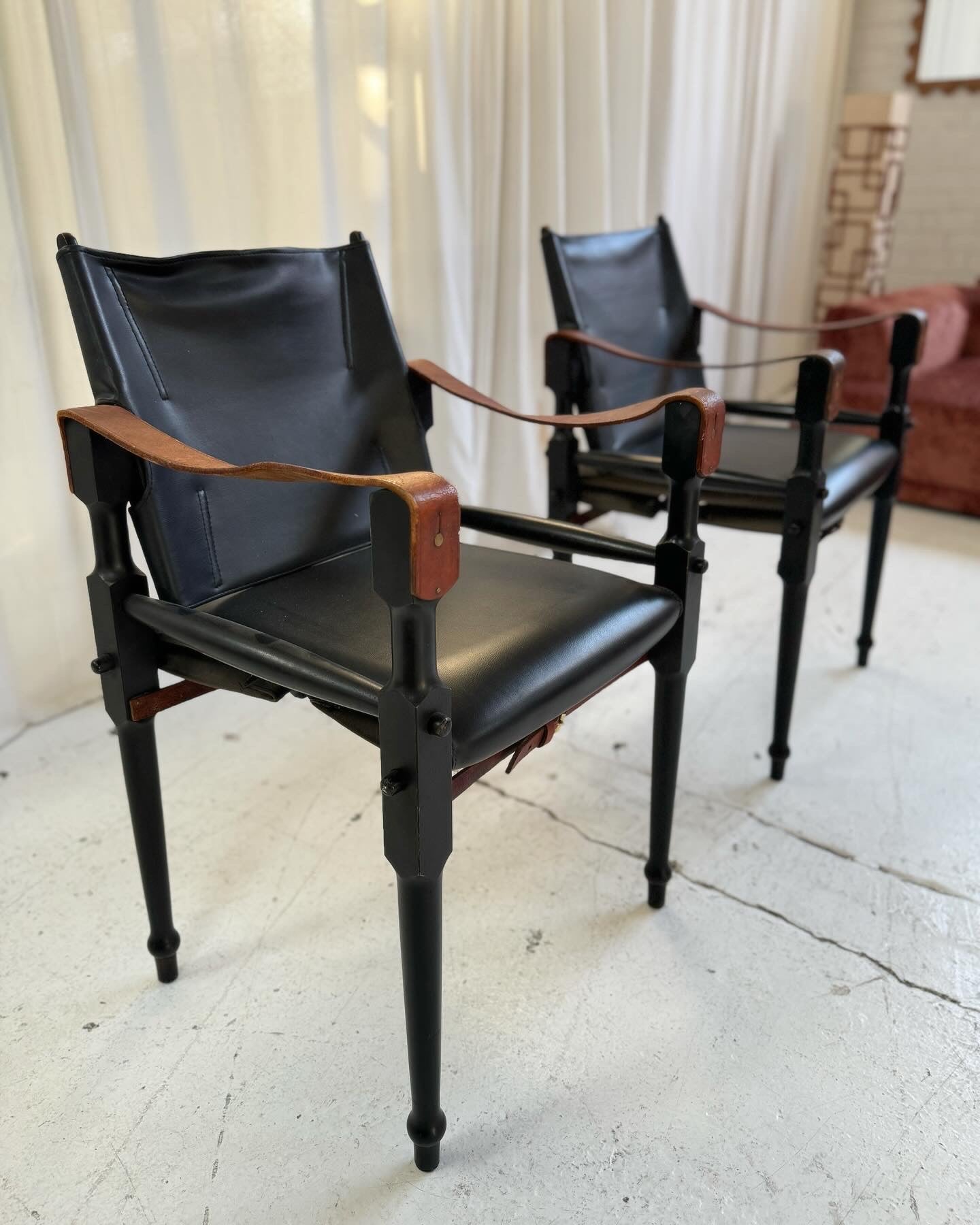 Vintage Safari Leather Chairs