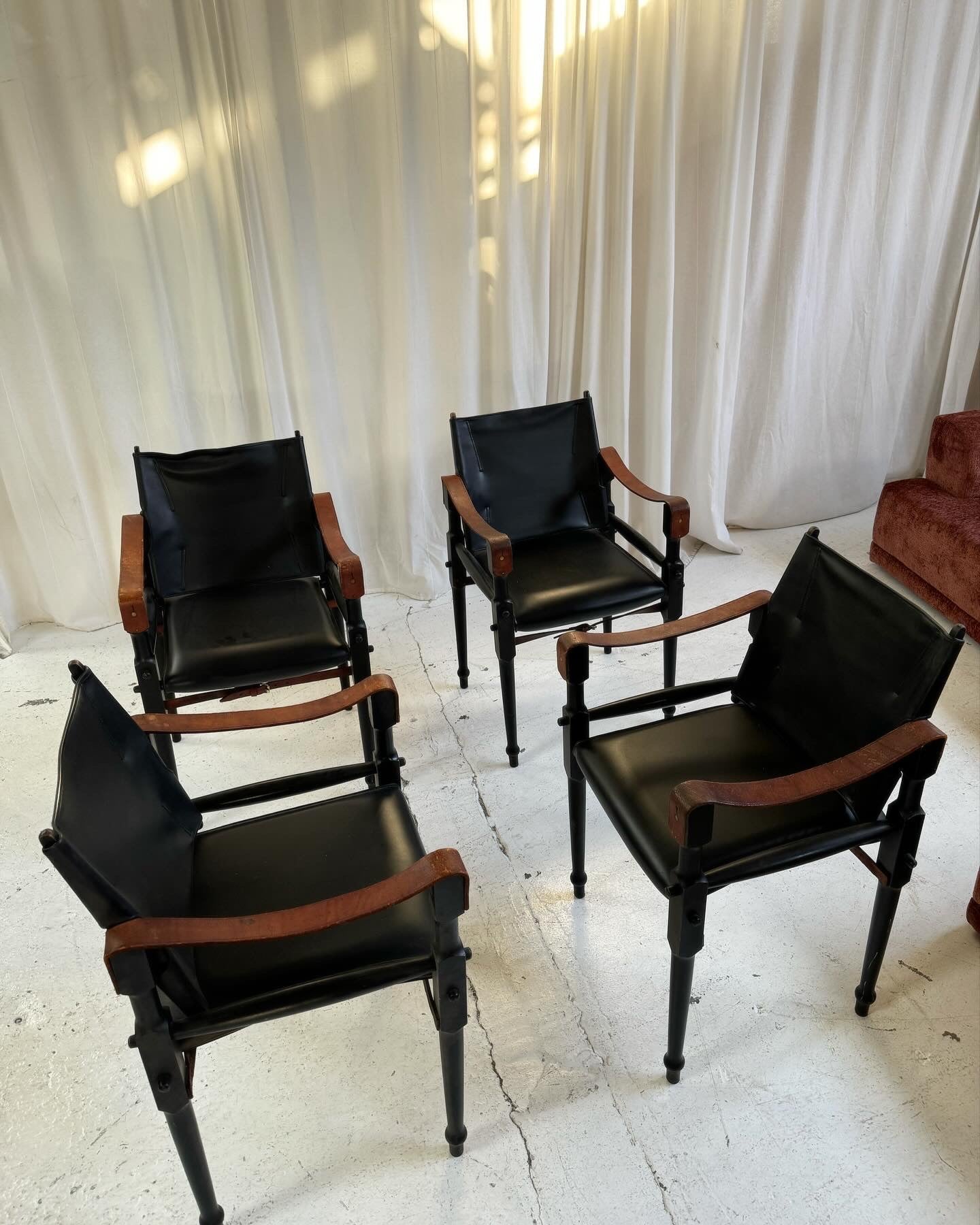 Vintage Safari Leather Chairs