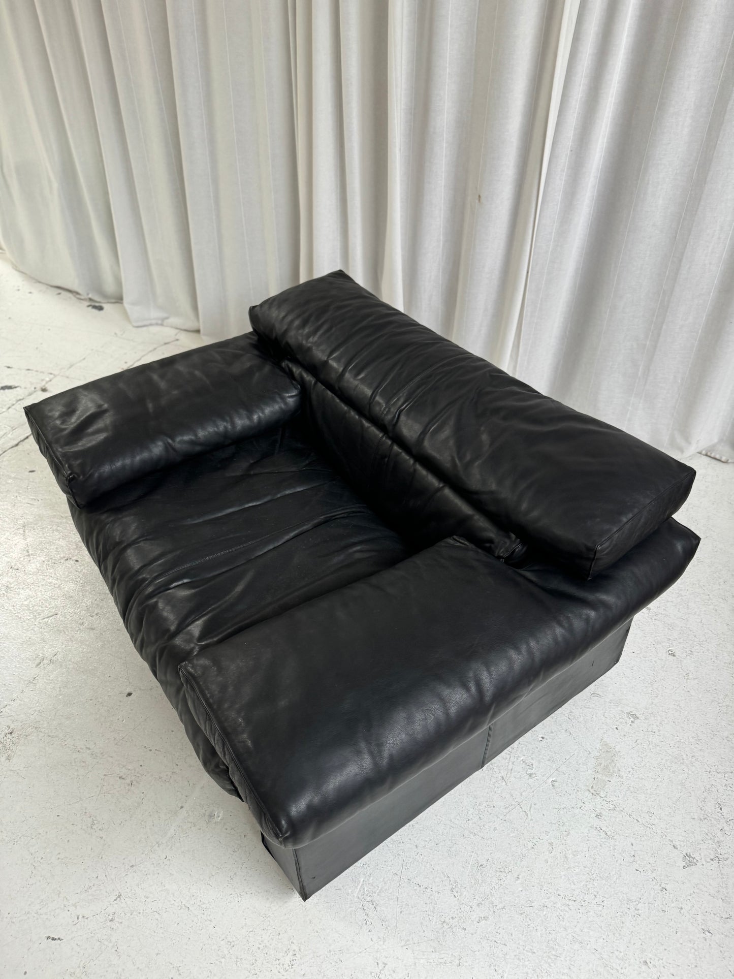 Erasmo Leathers Armchairs by Tobia Scarpa for B&B Italia, 1970s