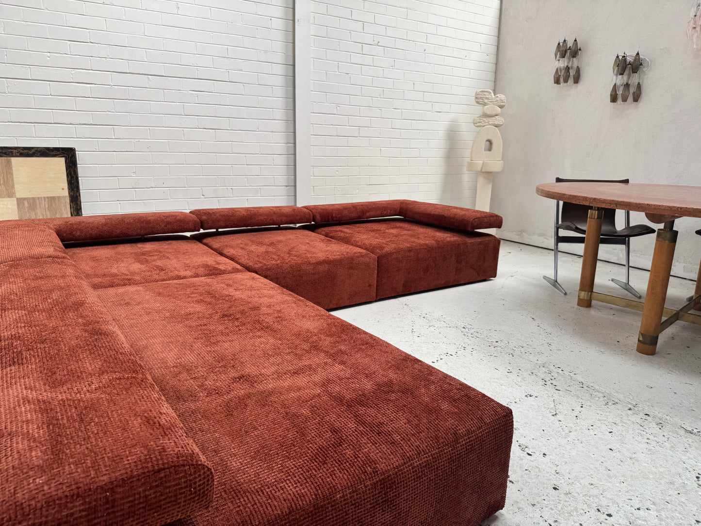 Bespoke Rust Block Modular Sofa