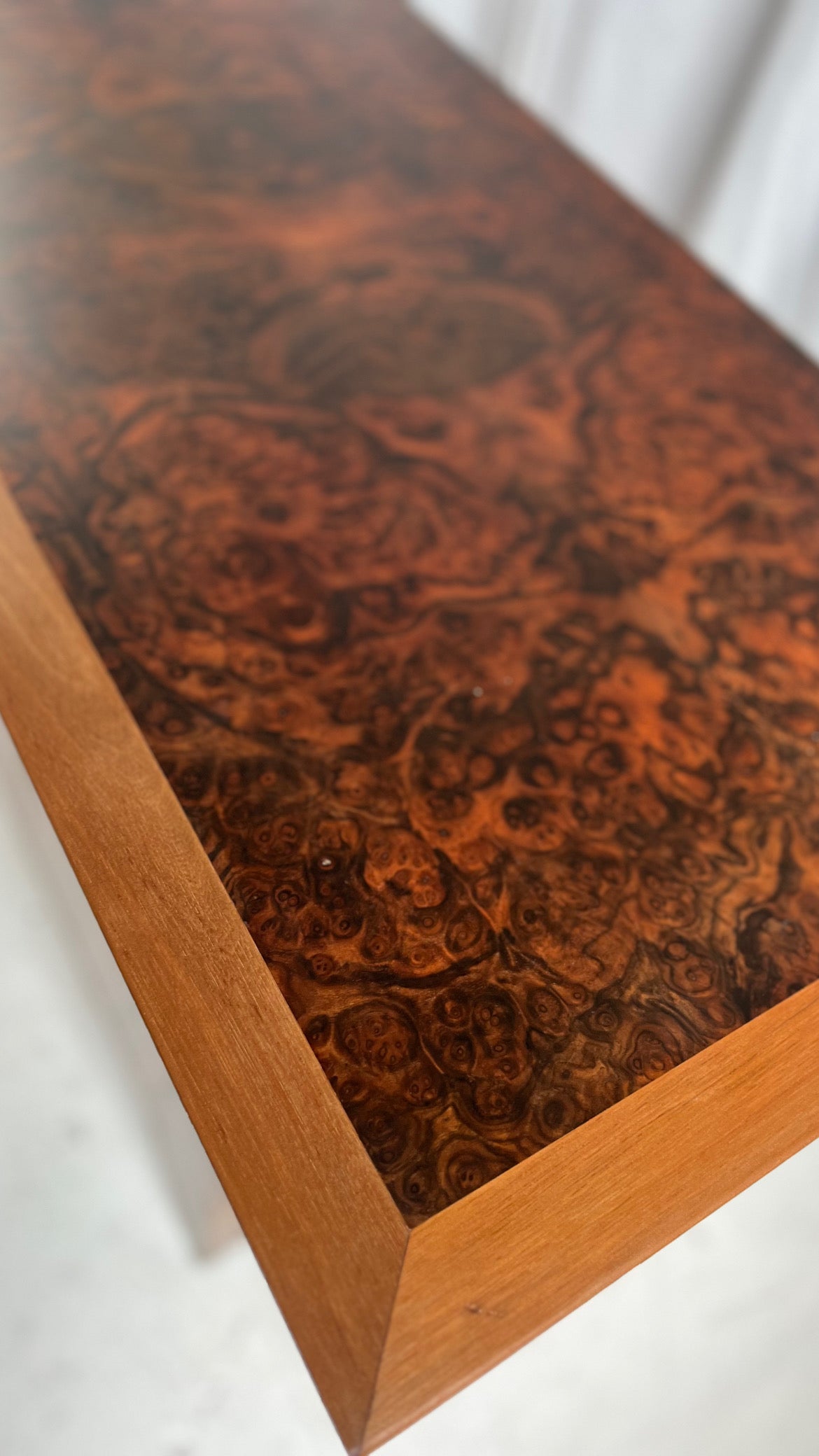 Vintage Burl Sideboard Cabinet