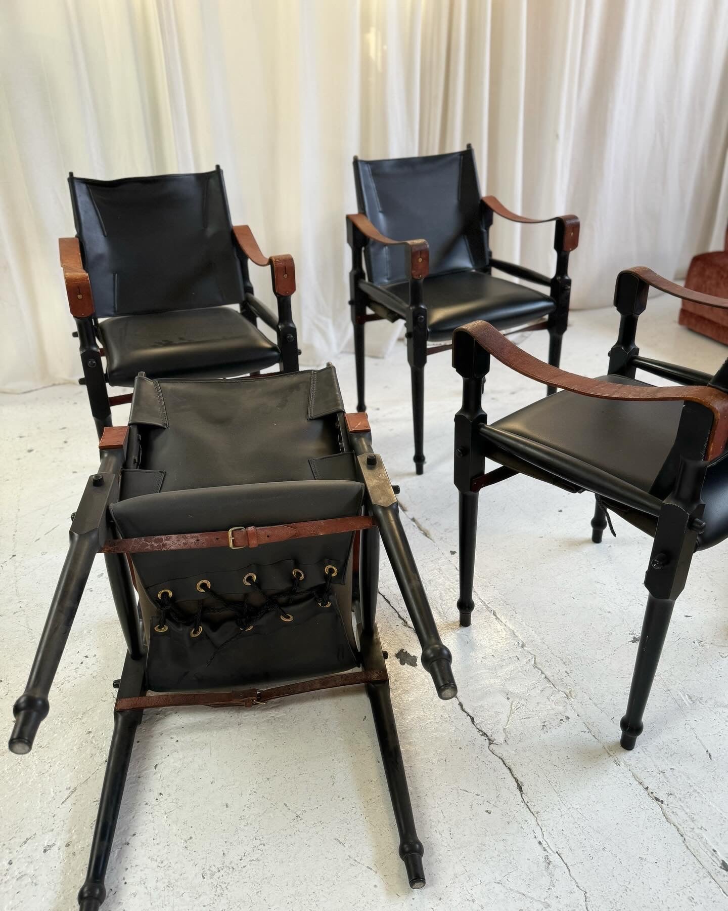 Vintage Safari Leather Chairs