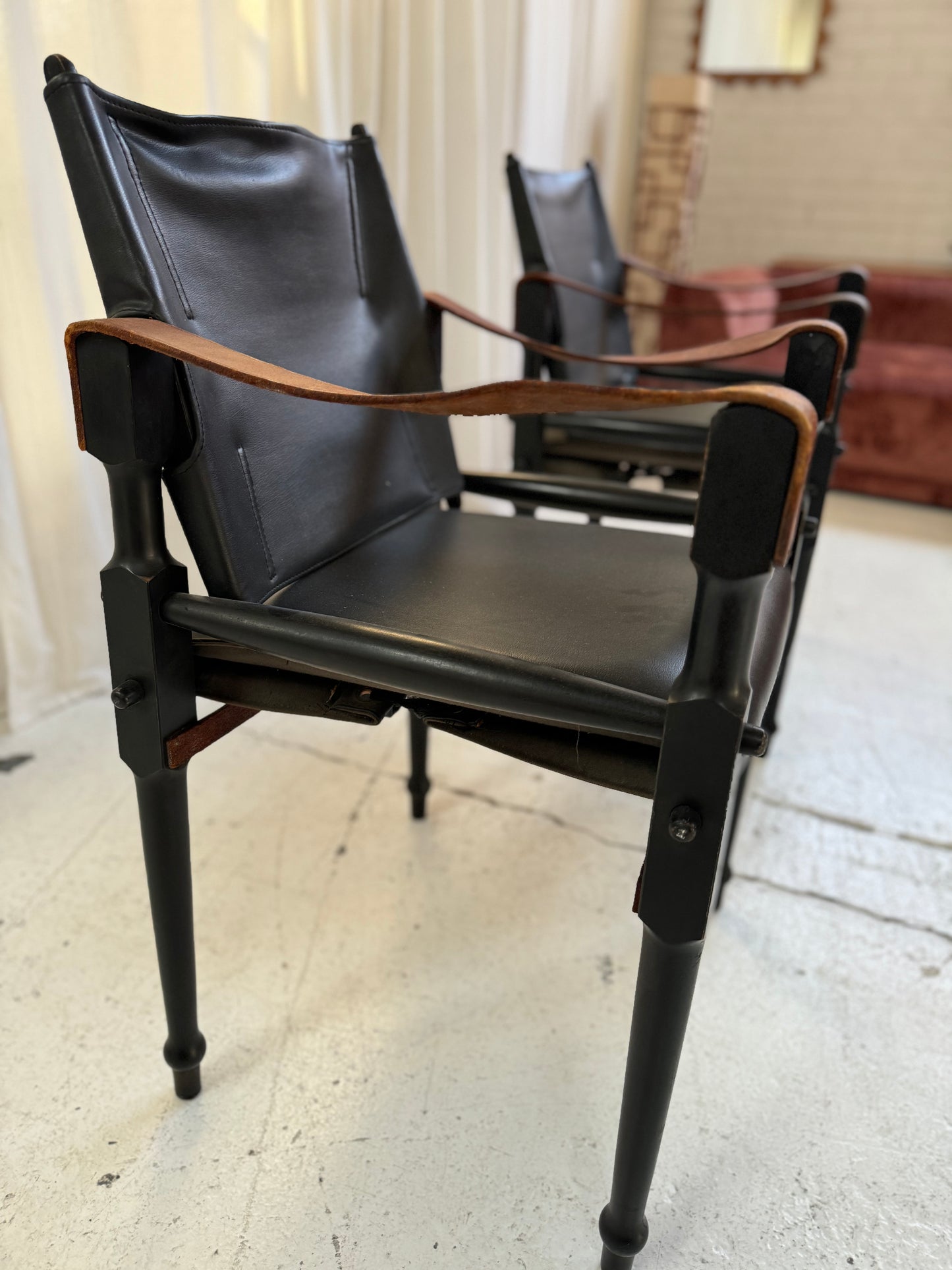 Vintage Safari Leather Chairs