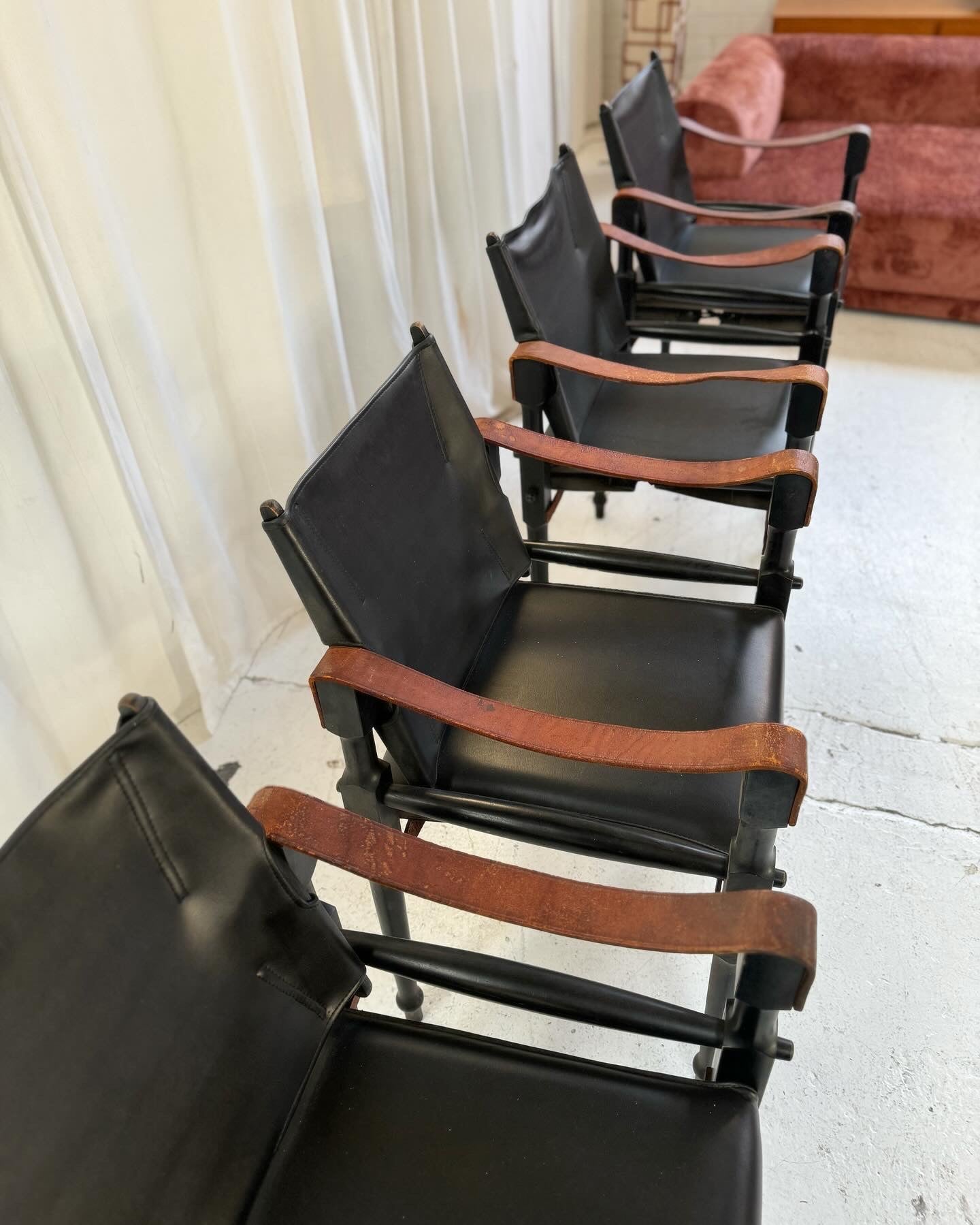 Vintage Safari Leather Chairs
