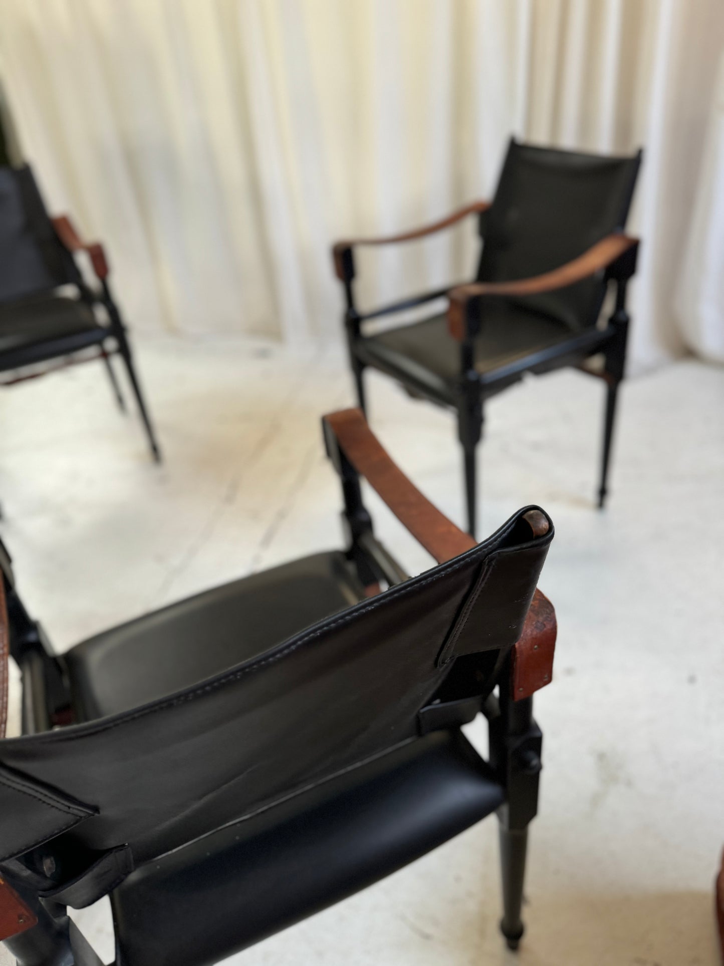 Vintage Safari Leather Chairs