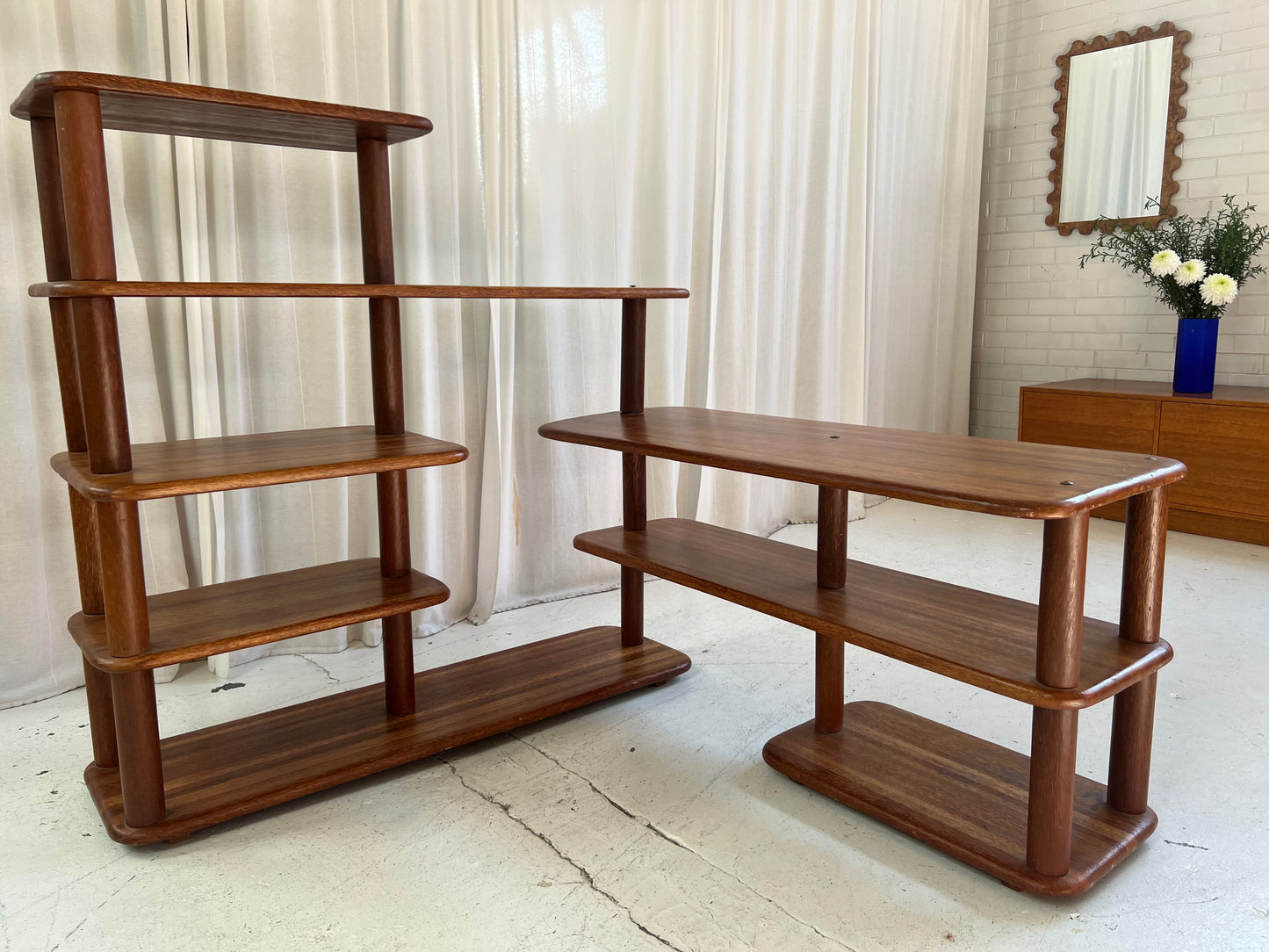 Vintage Pacific Green Rotating Shelving Unit