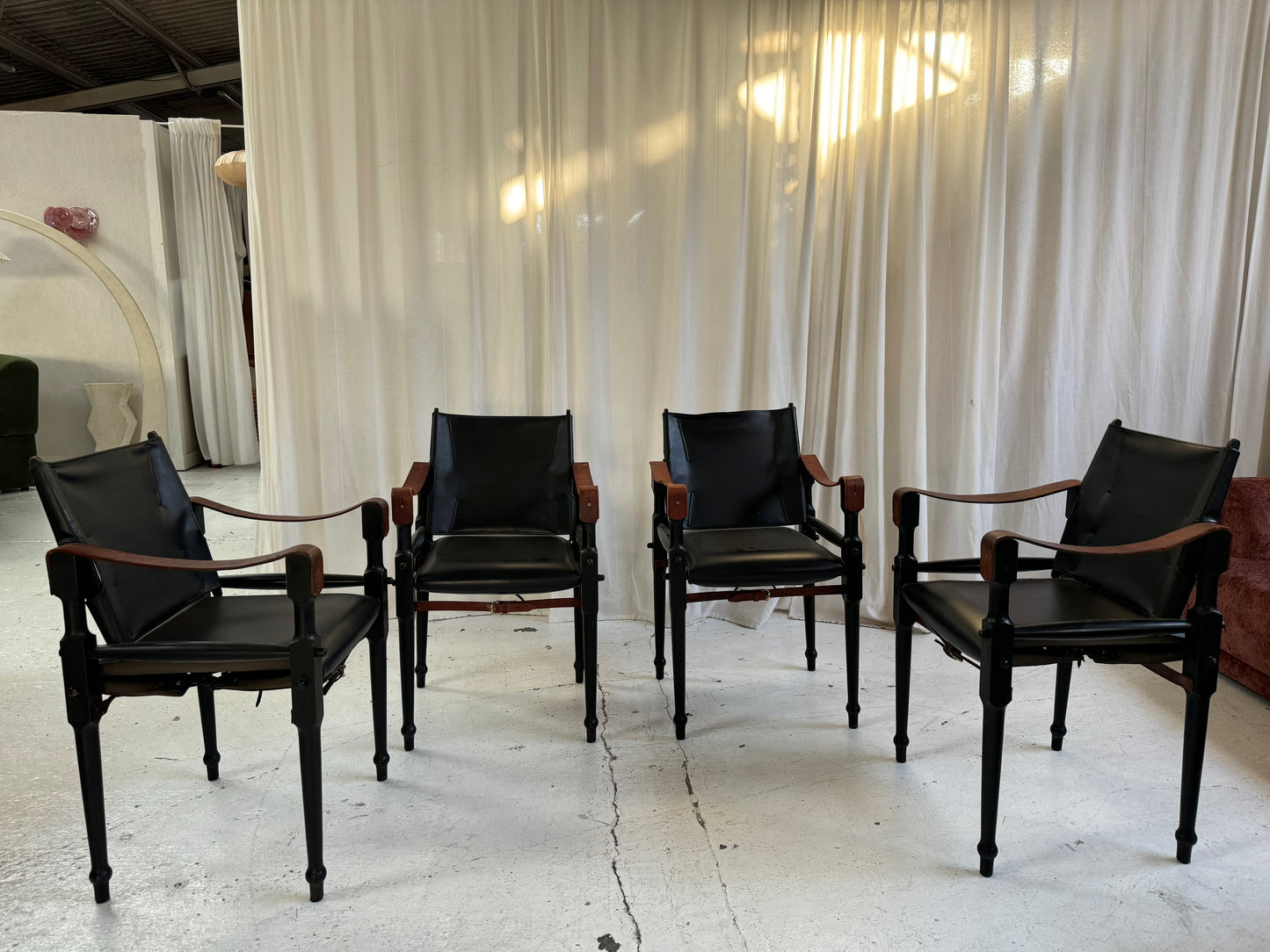 Vintage Safari Leather Chairs