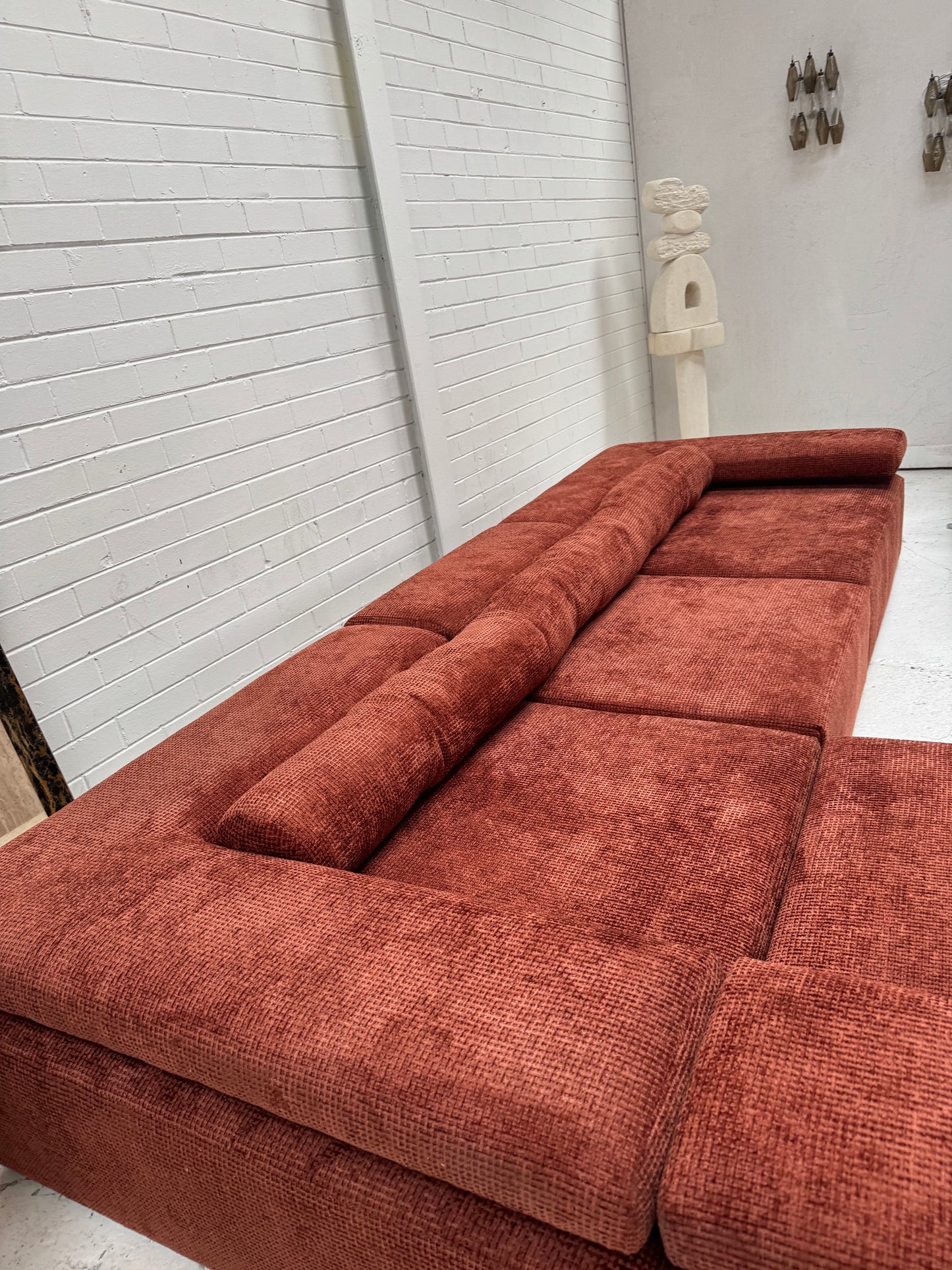 Bespoke Rust Block Modular Sofa
