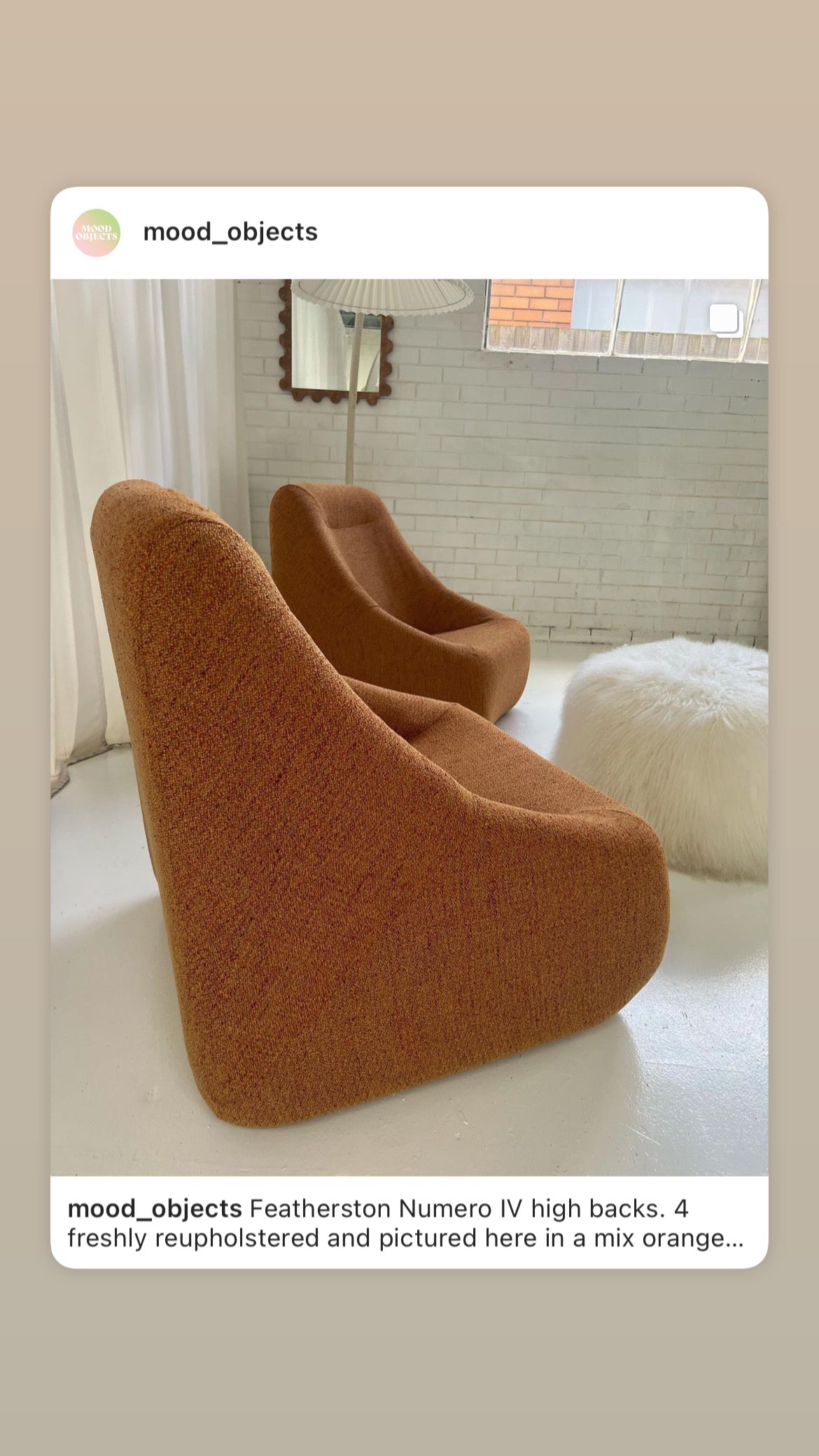 Featherston Numero IV Vintage Modular Armchair - Orange