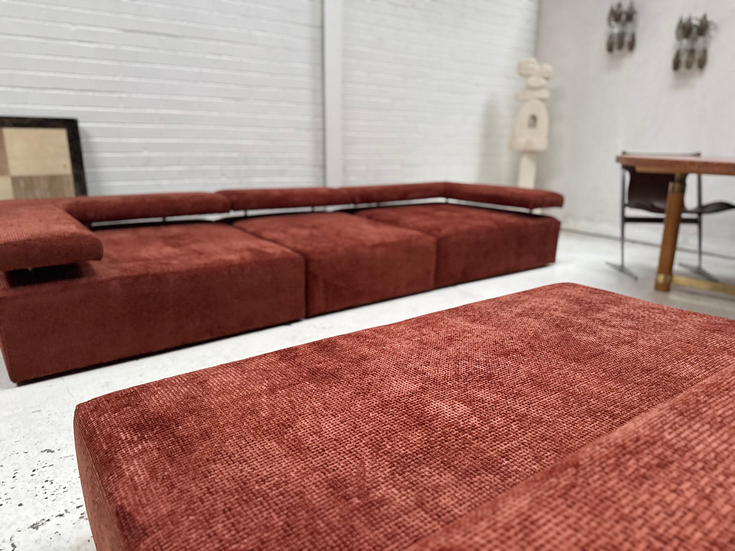 Bespoke Rust Block Modular Sofa