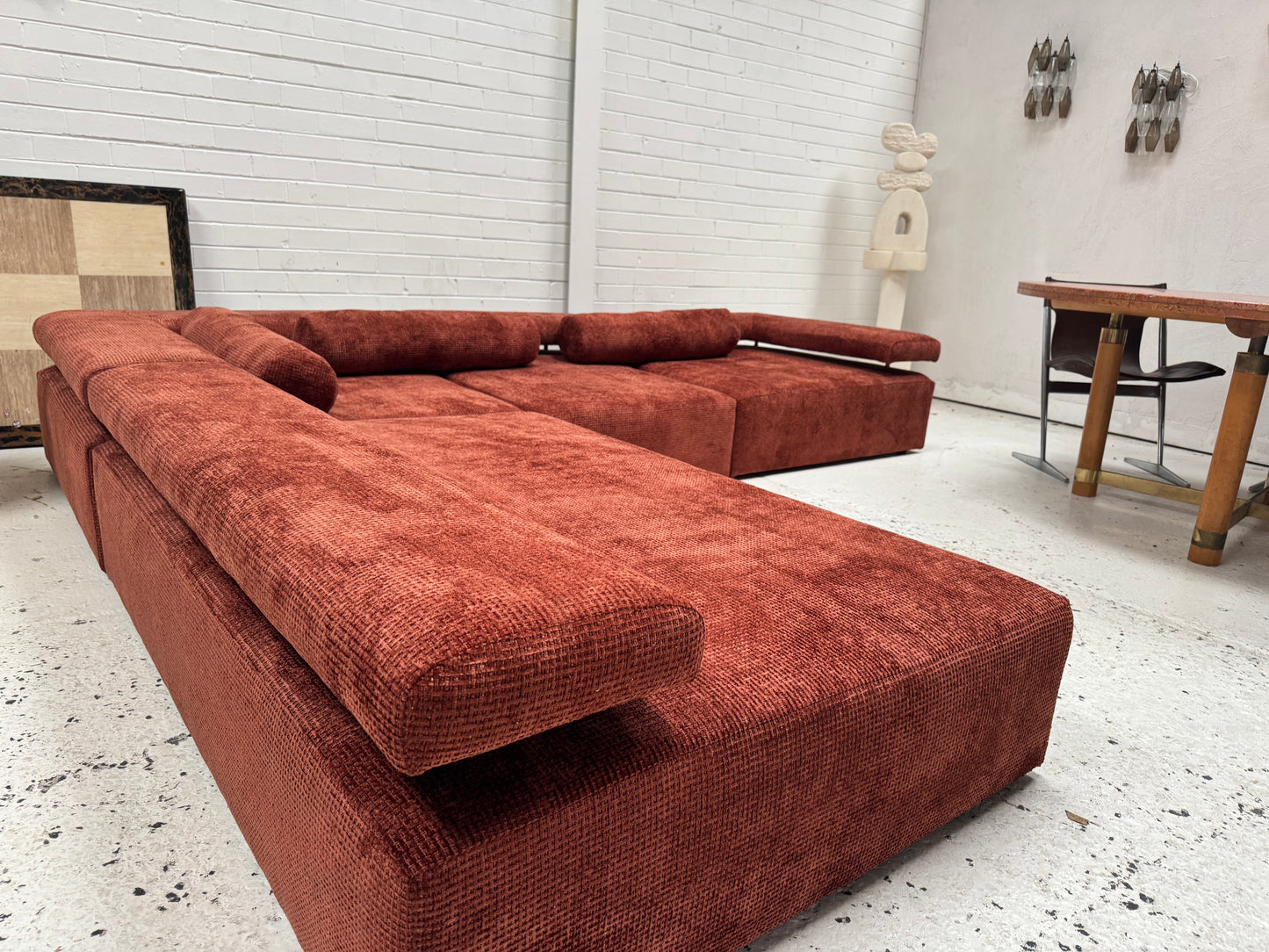 Bespoke Rust Block Modular Sofa