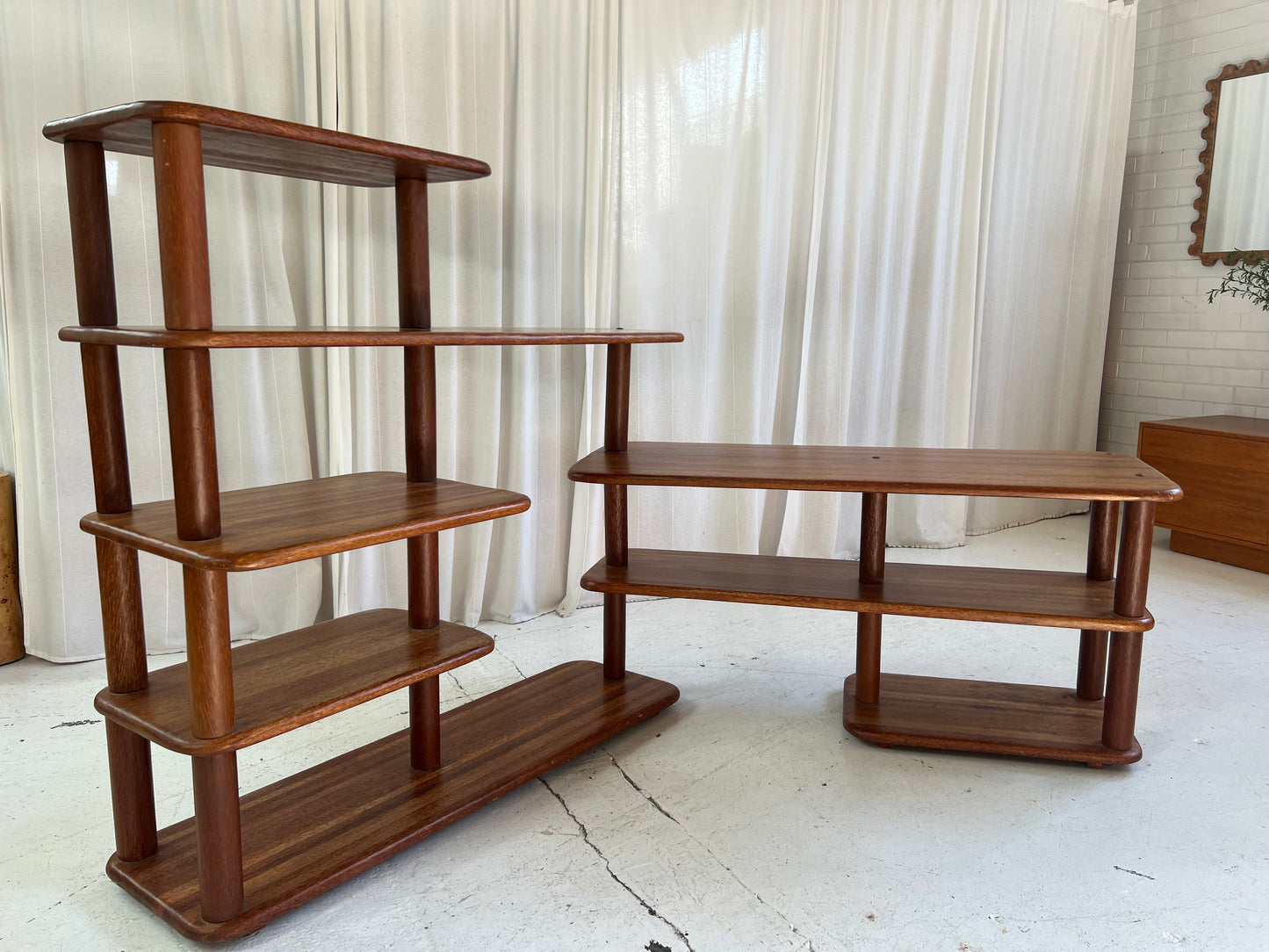 Vintage Pacific Green Rotating Shelving Unit