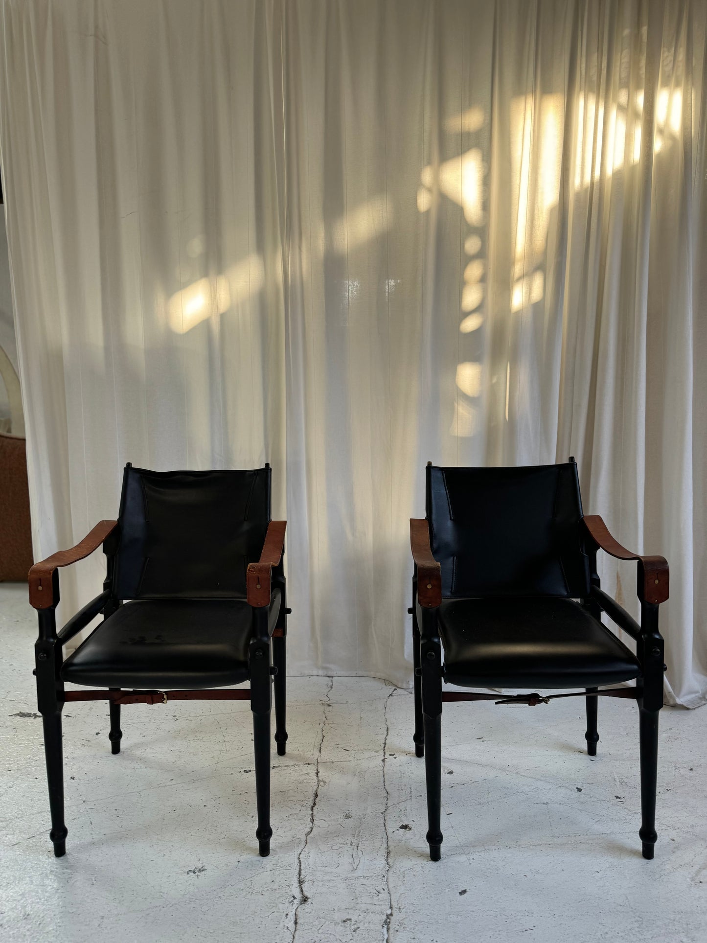Vintage Safari Leather Chairs