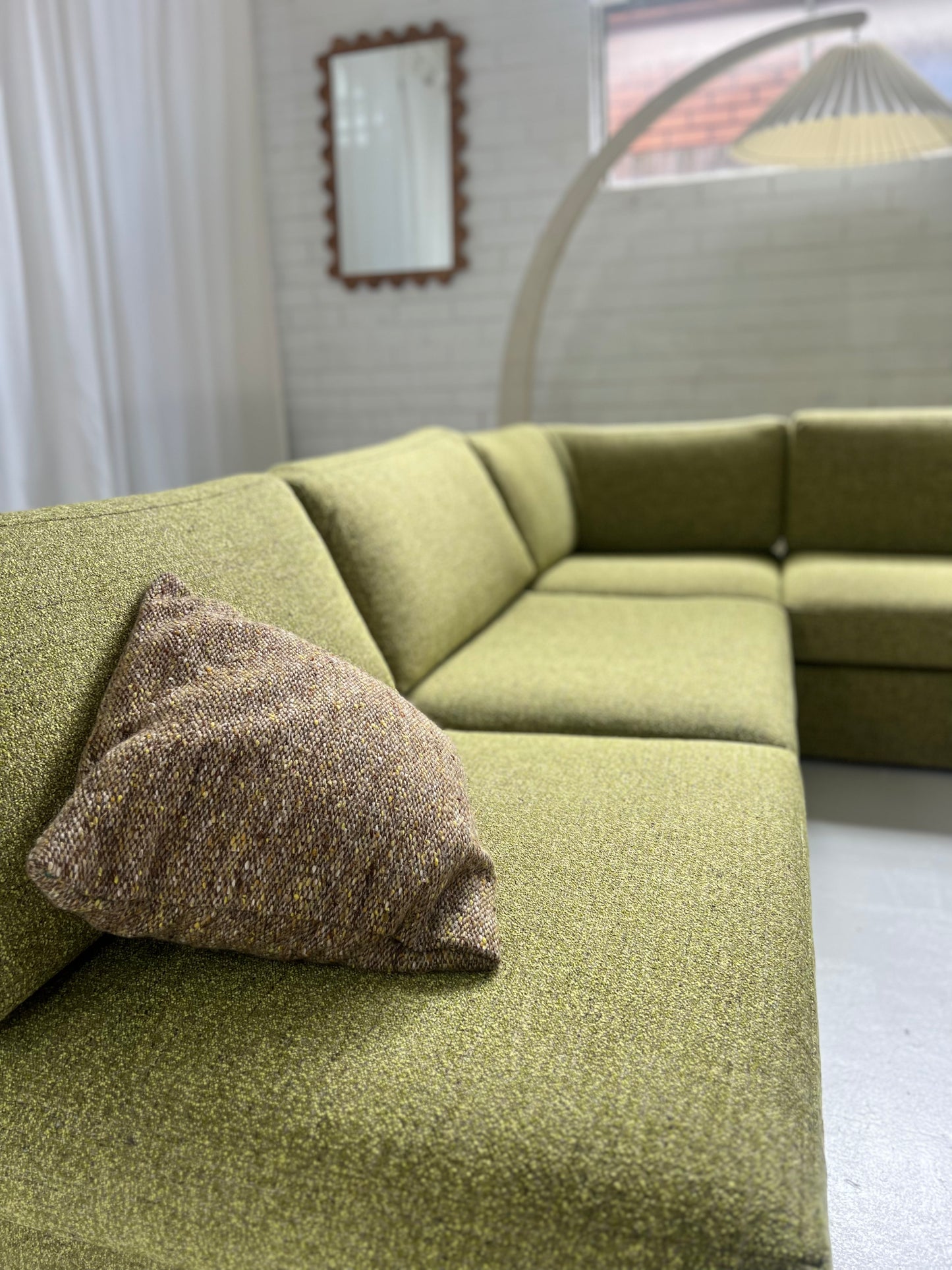 Green Boucle Modular Sofa Set - Preorder