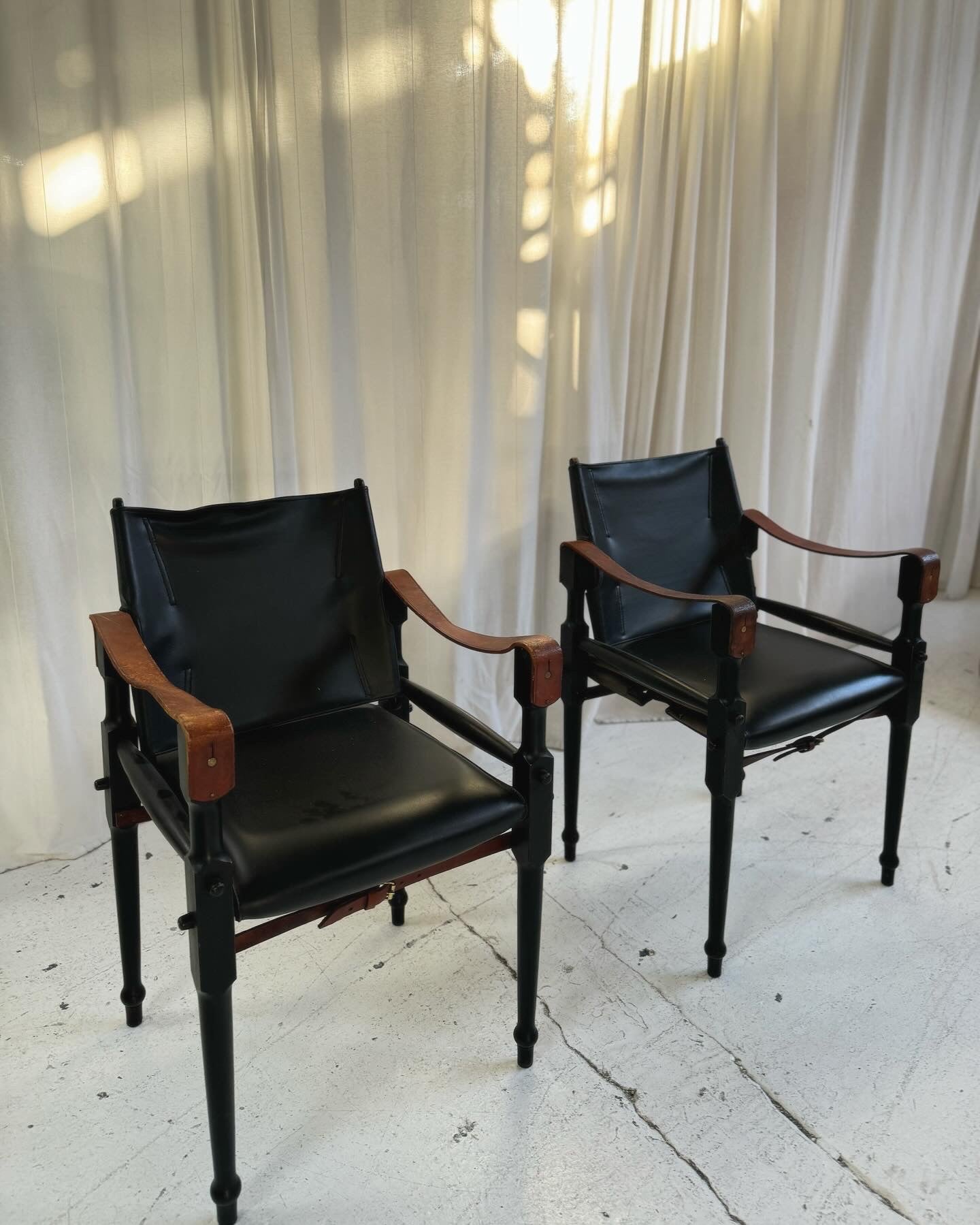 Vintage Safari Leather Chairs