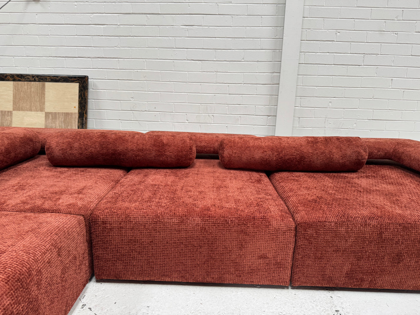 Bespoke Rust Block Modular Sofa
