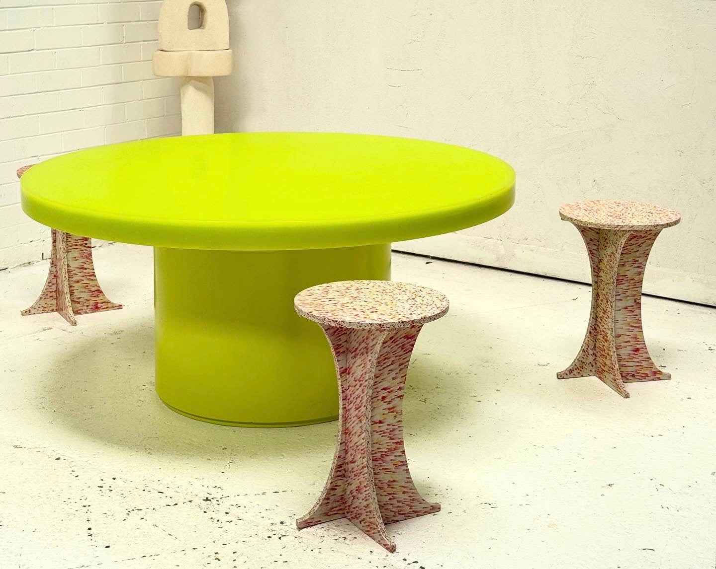 Custom Marblo Perspex Dining Table