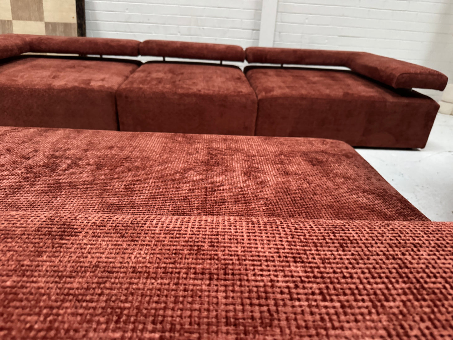 Bespoke Rust Block Modular Sofa