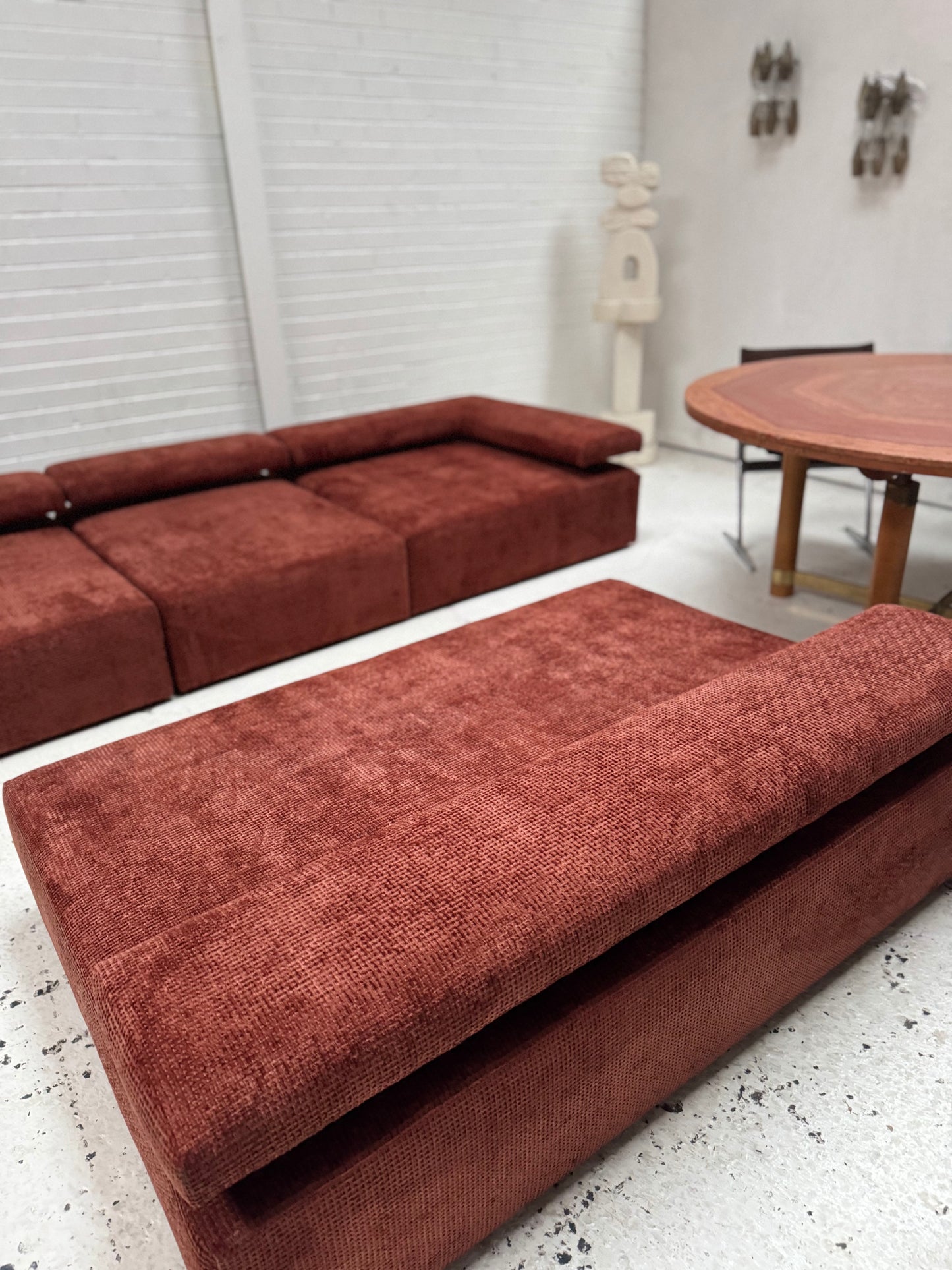 Bespoke Rust Block Modular Sofa