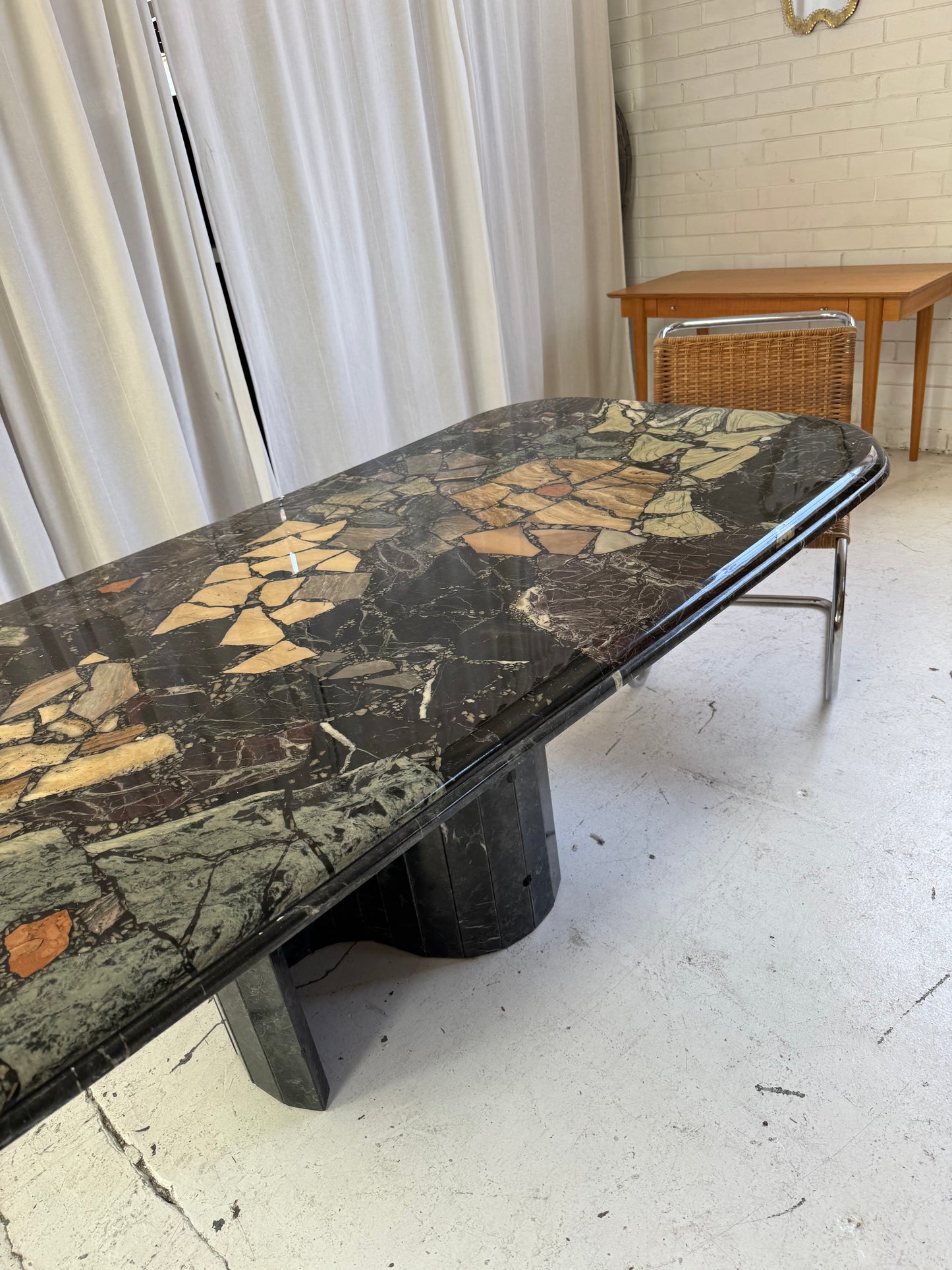 Vintage Mosaic Marble Dining Table