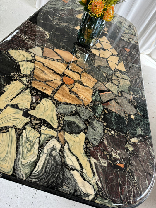 Vintage Mosaic Marble Dining Table