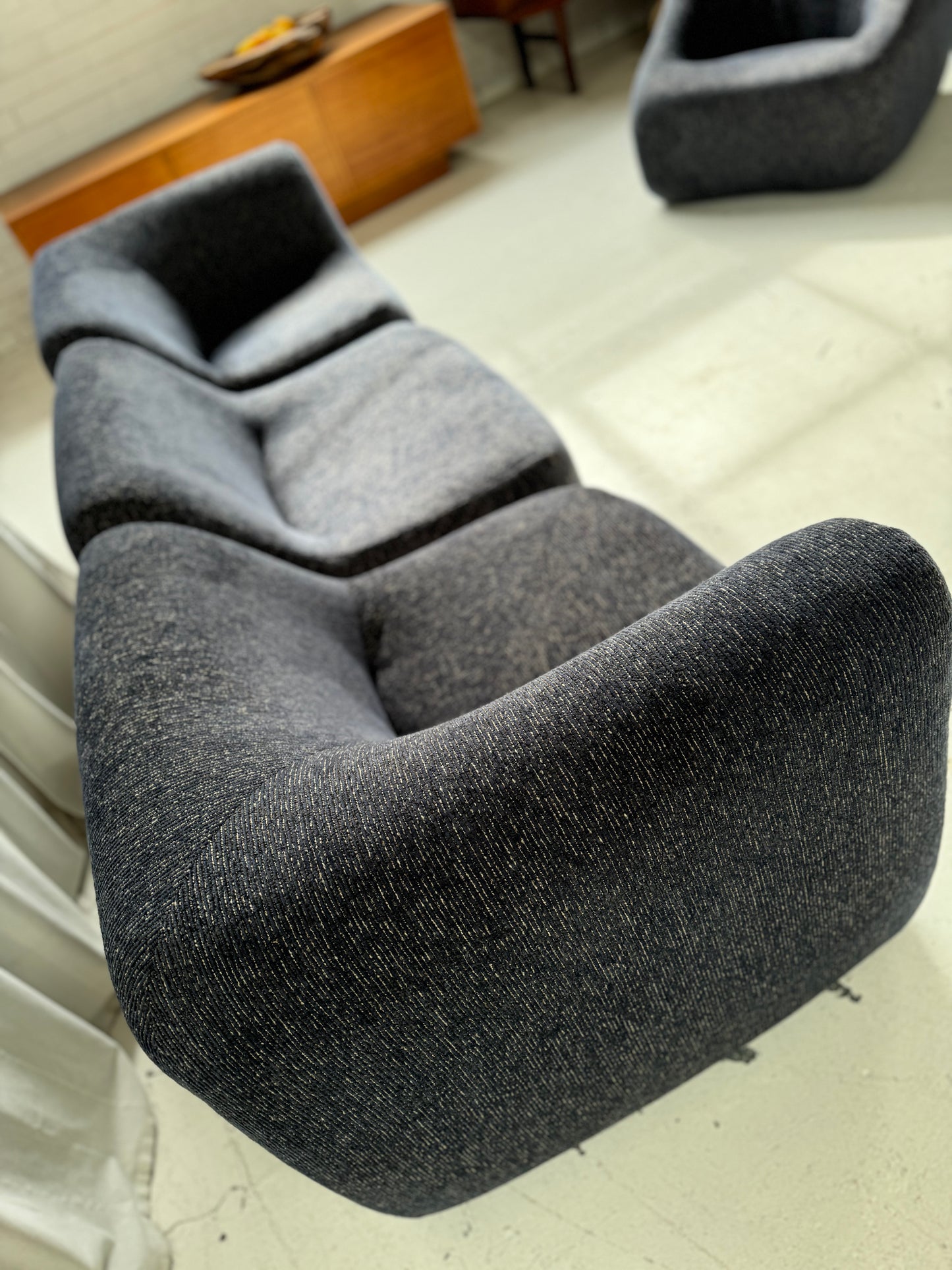 Vintage Featherston Numero IV Modular Armchair - Reupholstered (Navy)