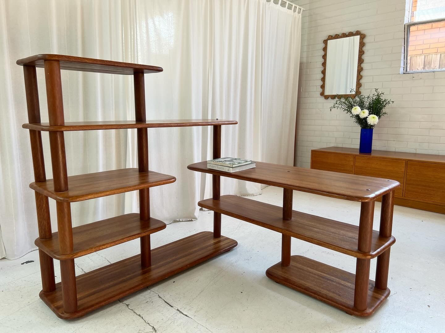 Vintage Pacific Green Rotating Shelving Unit