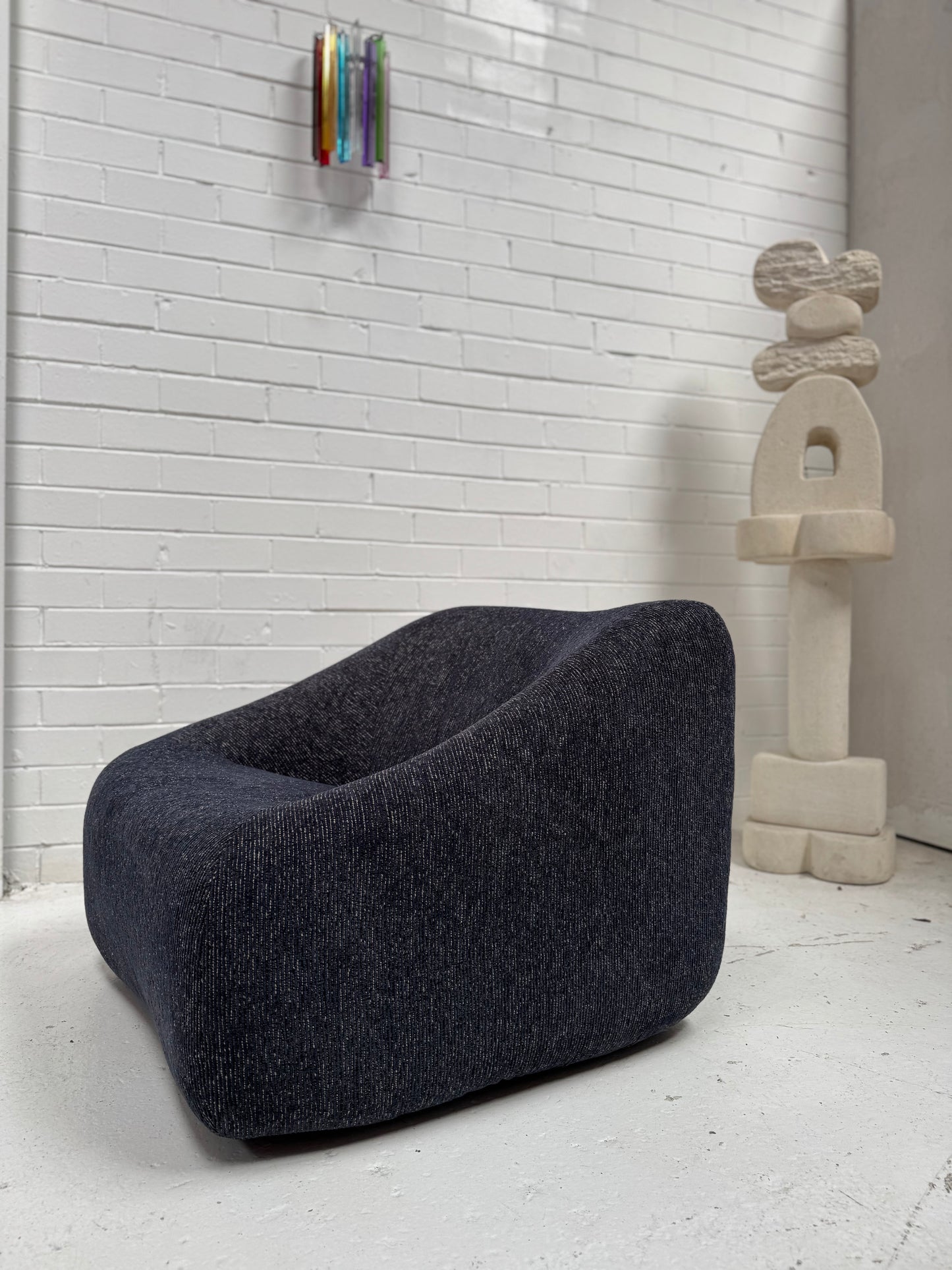 Vintage Featherston Numero IV Modular Armchair - Reupholstered (Navy)