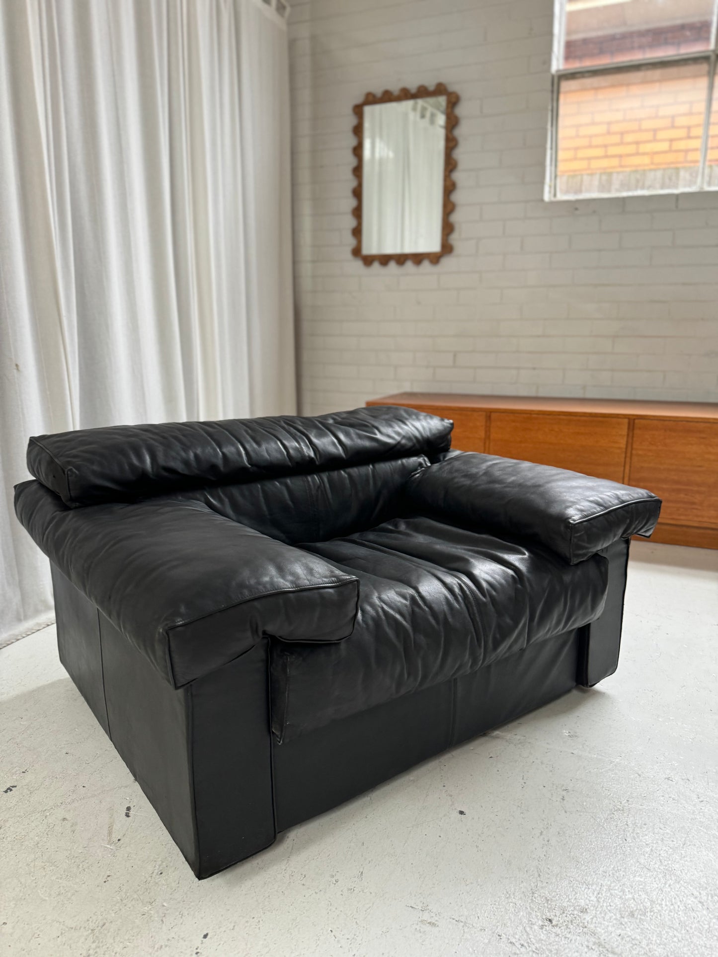 Erasmo Leathers Armchairs by Tobia Scarpa for B&B Italia, 1970s
