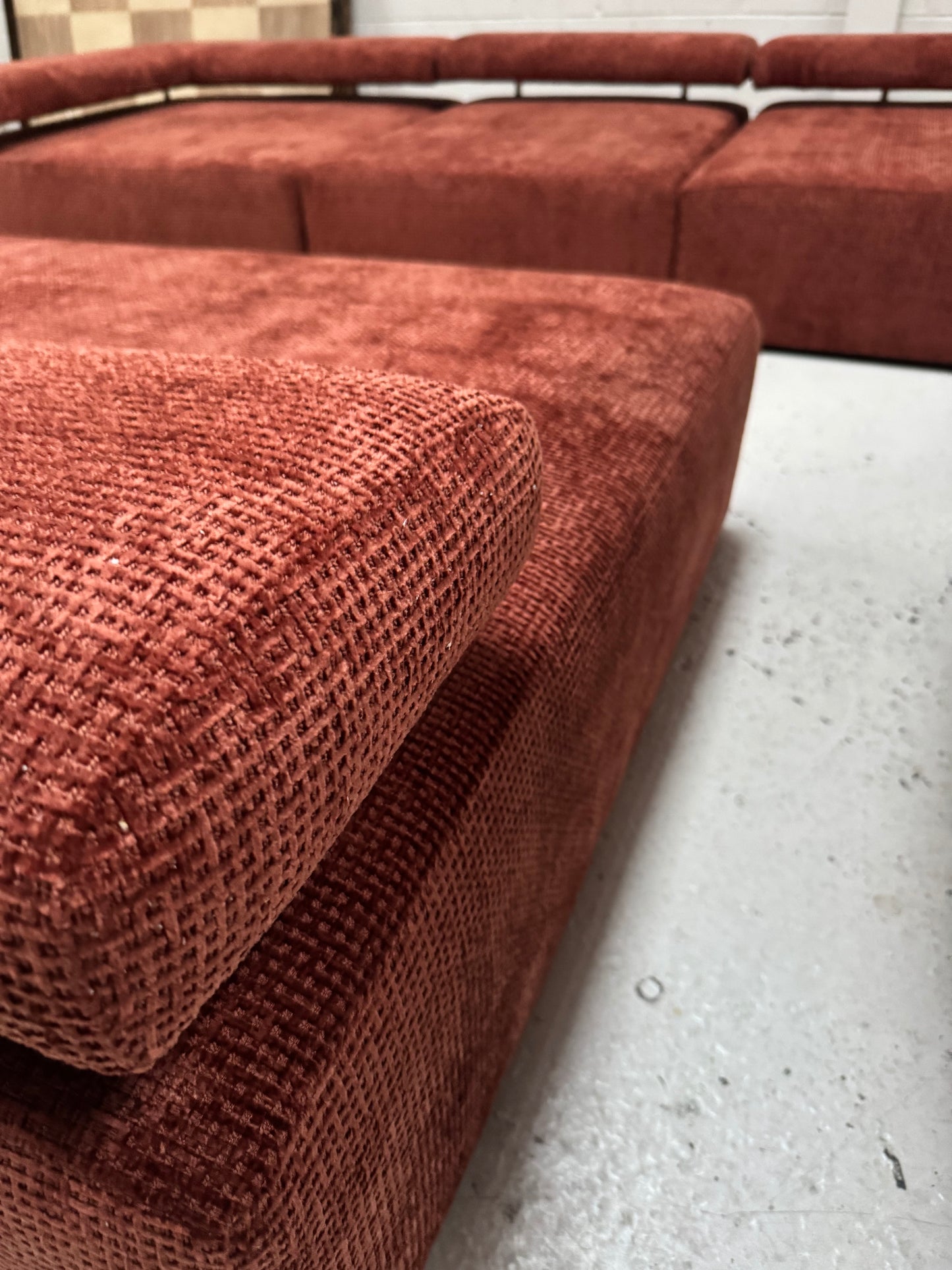 Bespoke Rust Block Modular Sofa