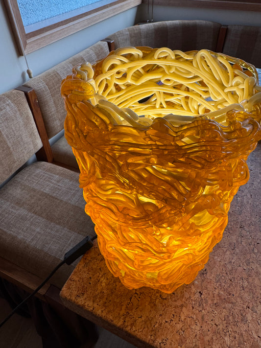 Vintage Lucite Spaghetti Lamp