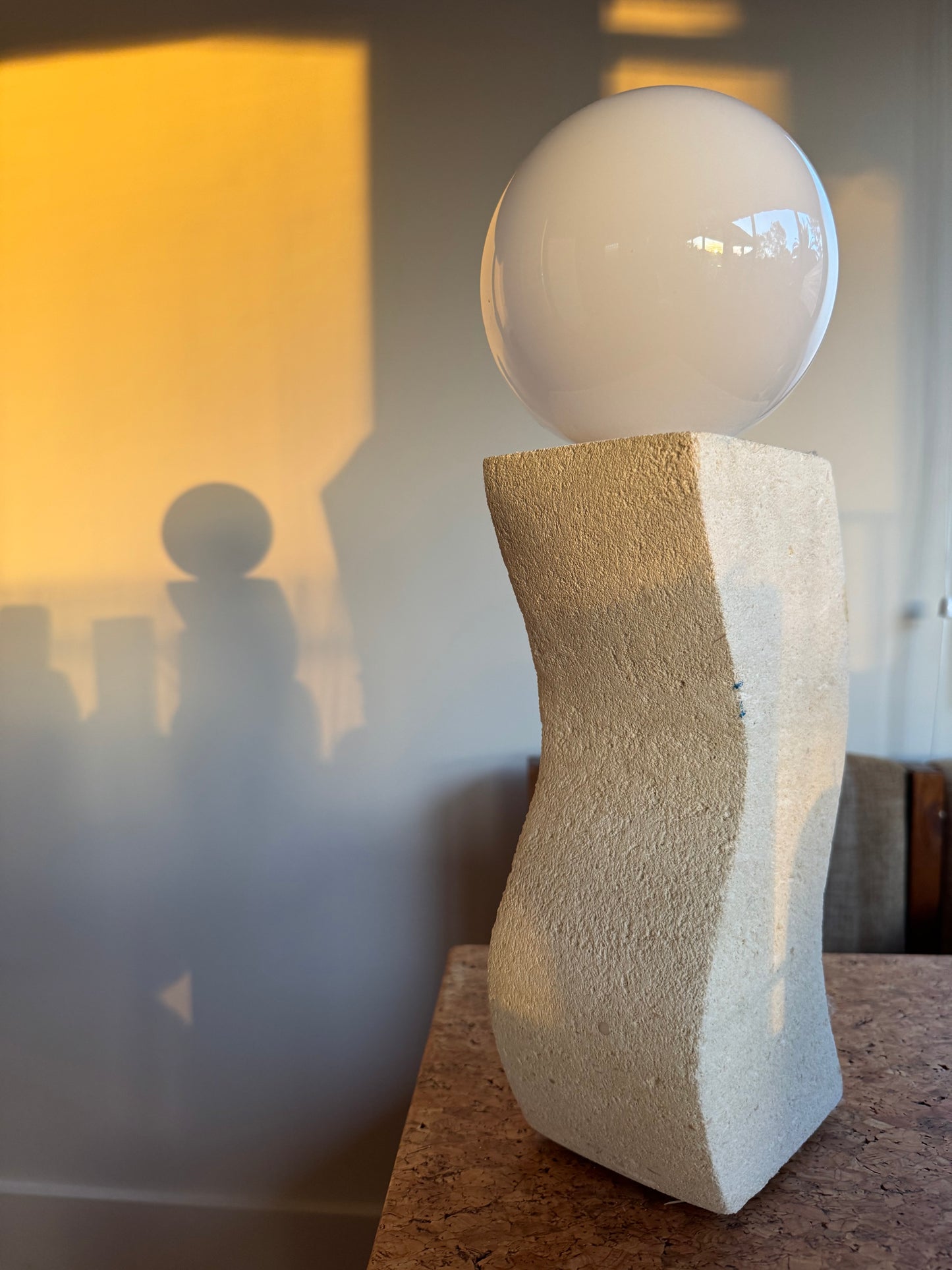 Hand Crafted Limestone Lamp