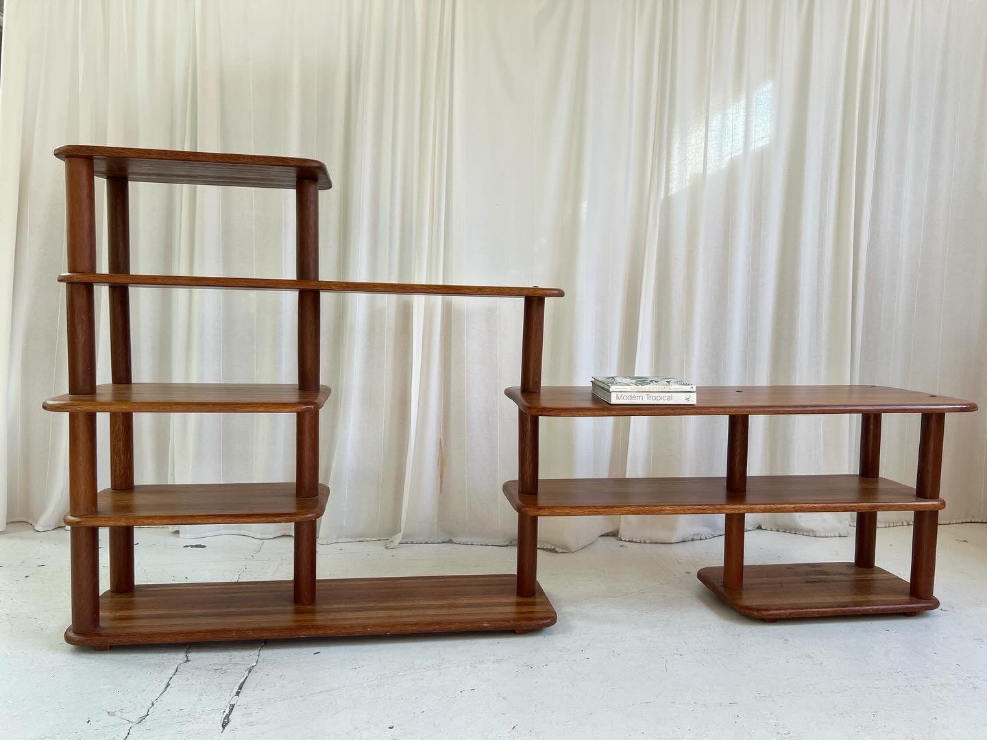 Vintage Pacific Green Rotating Shelving Unit