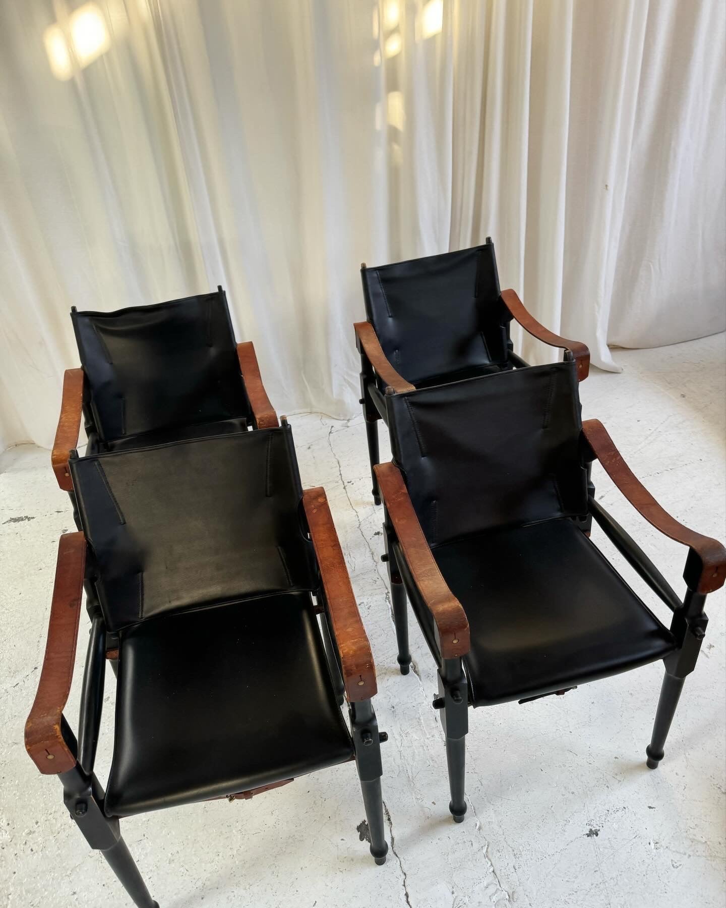 Vintage Safari Leather Chairs