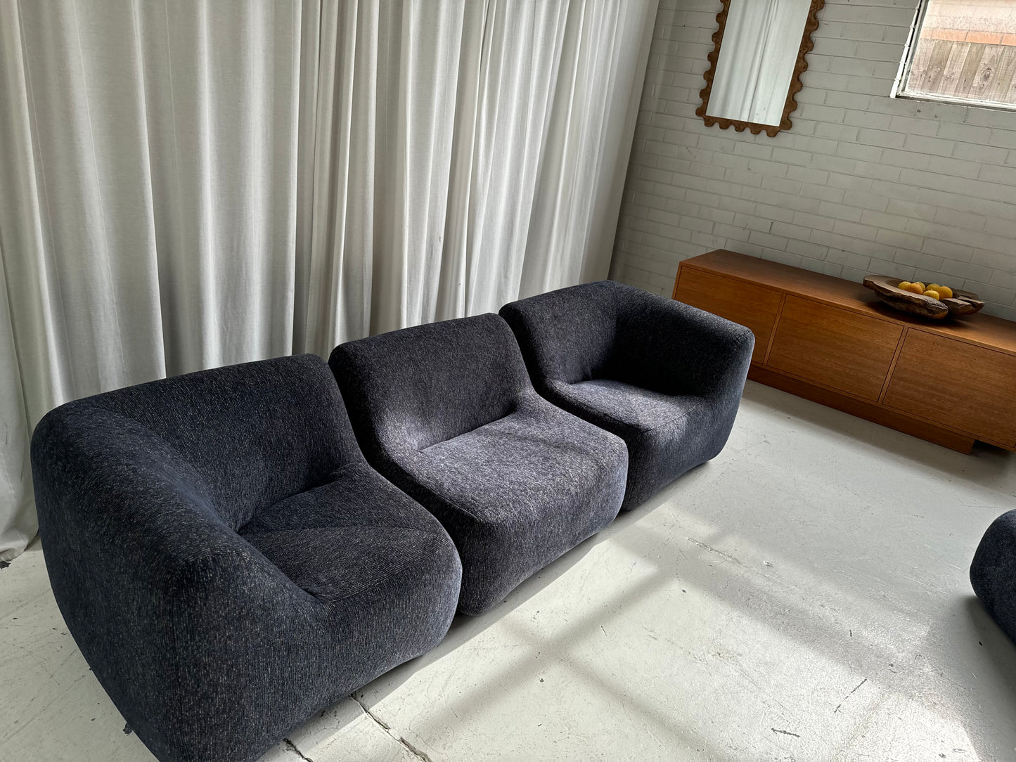 Vintage Featherston Numero IV Modular Armchair - Reupholstered (Navy)