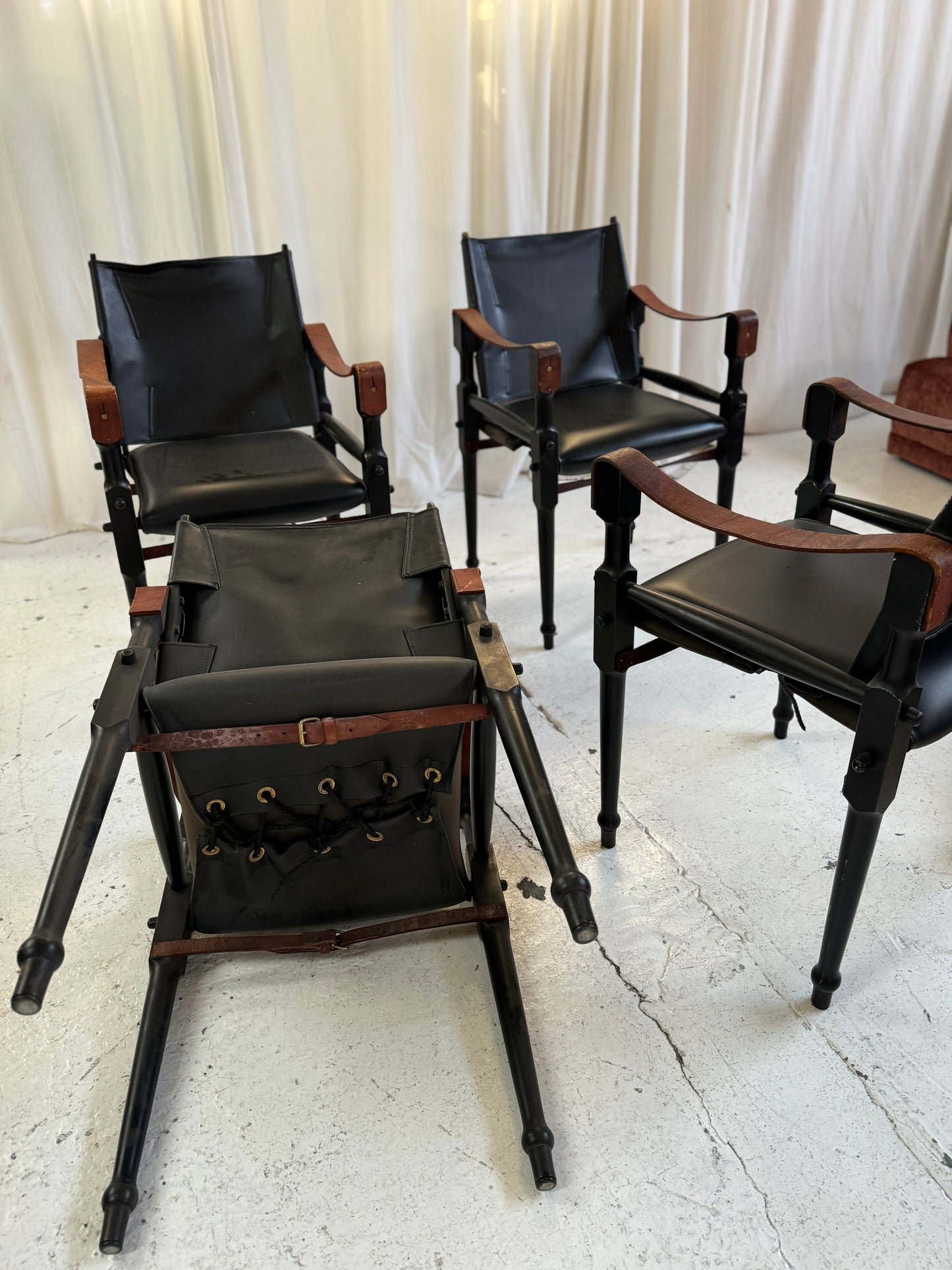Vintage Safari Leather Chairs