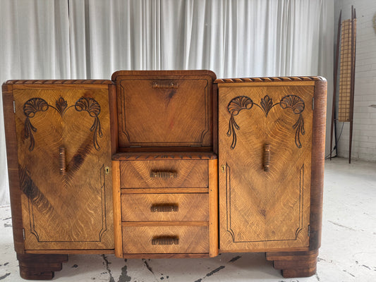 Restored Art Nouveau Antique Cabinet