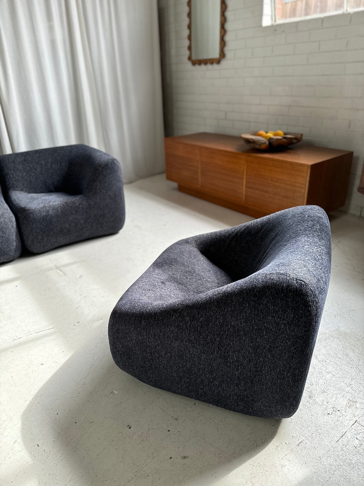 Vintage Featherston Numero IV Modular Armchair - Reupholstered (Navy)