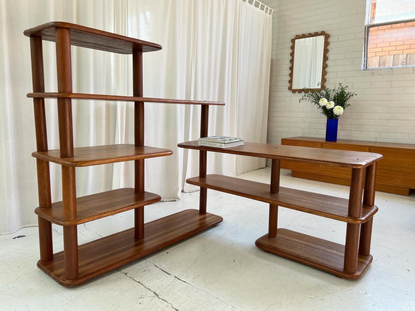 Vintage Pacific Green Rotating Shelving Unit