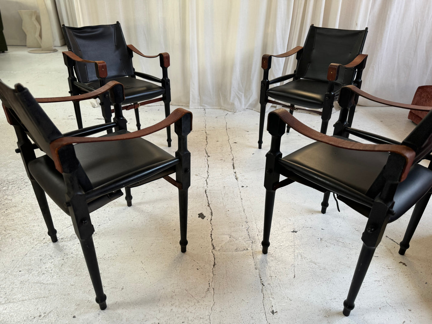 Vintage Safari Leather Chairs