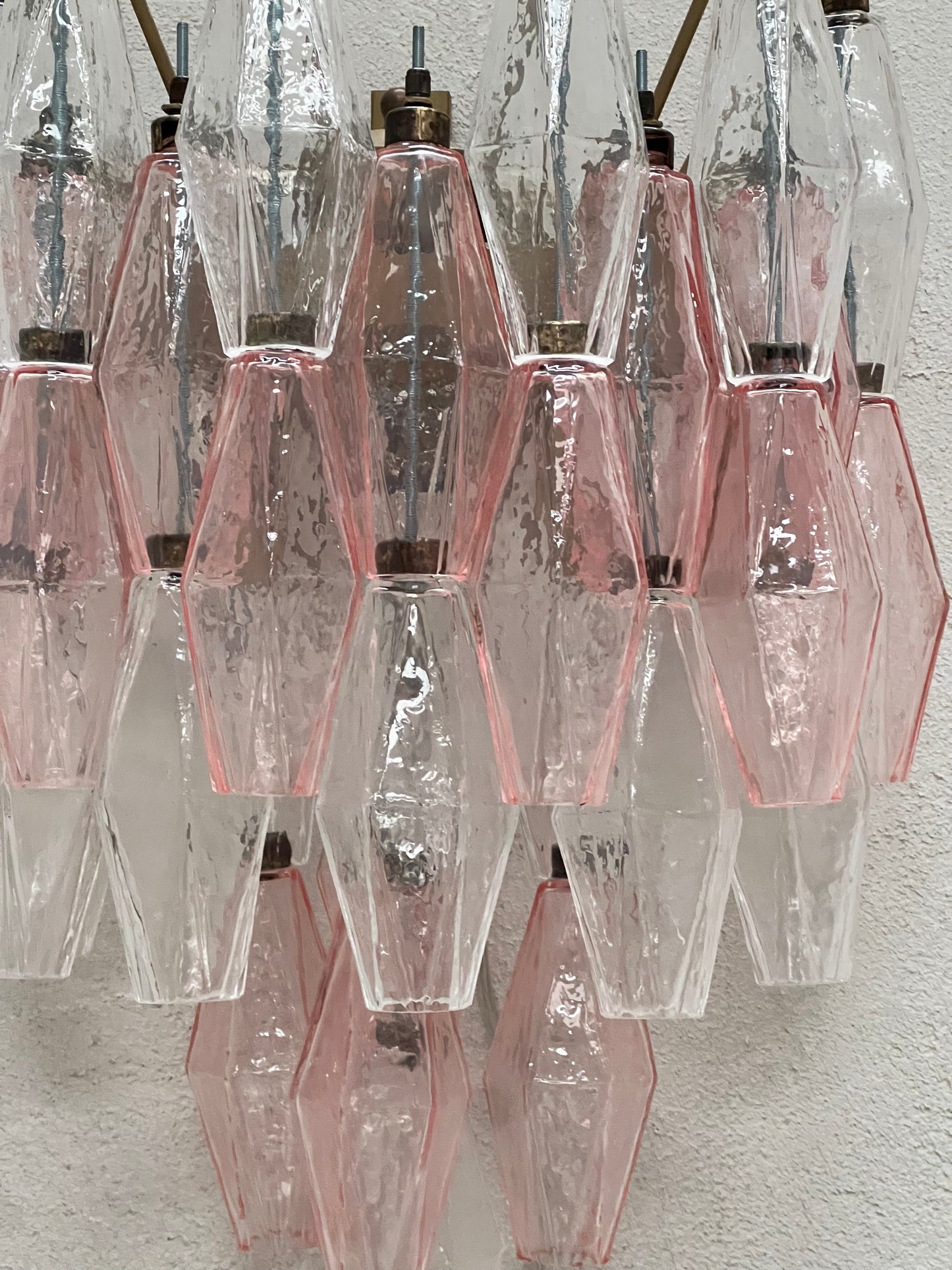 Murano Wall Sconce - Pink & Clear