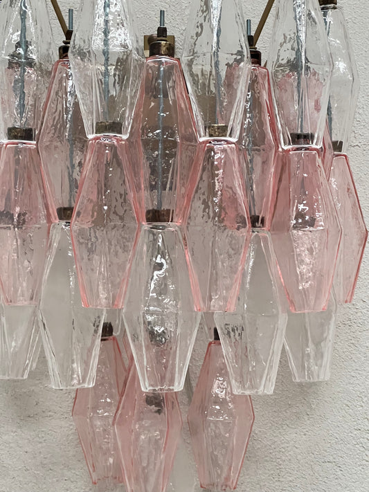 Murano Wall Sconce - Pink & Clear