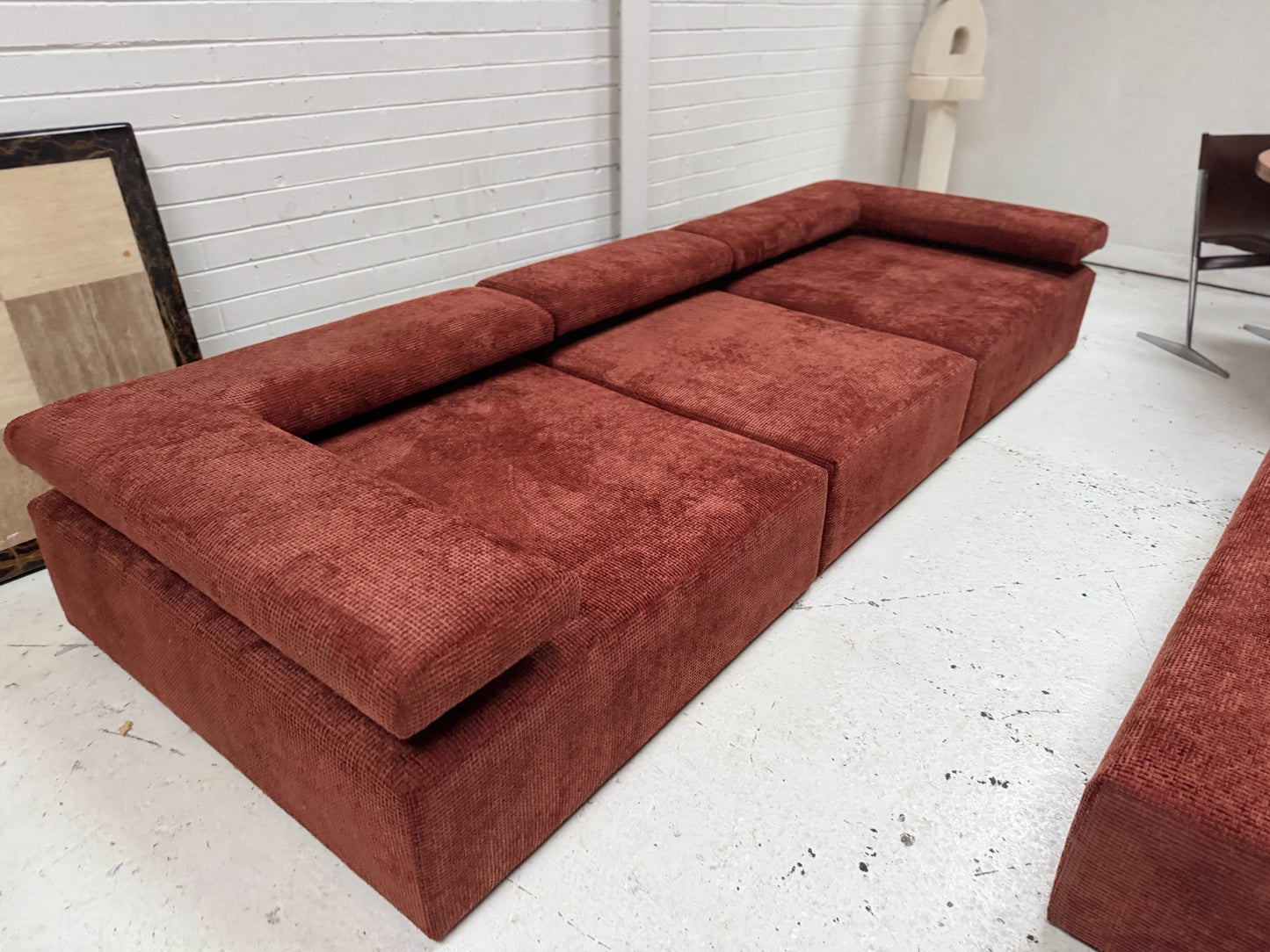 Bespoke Rust Block Modular Sofa