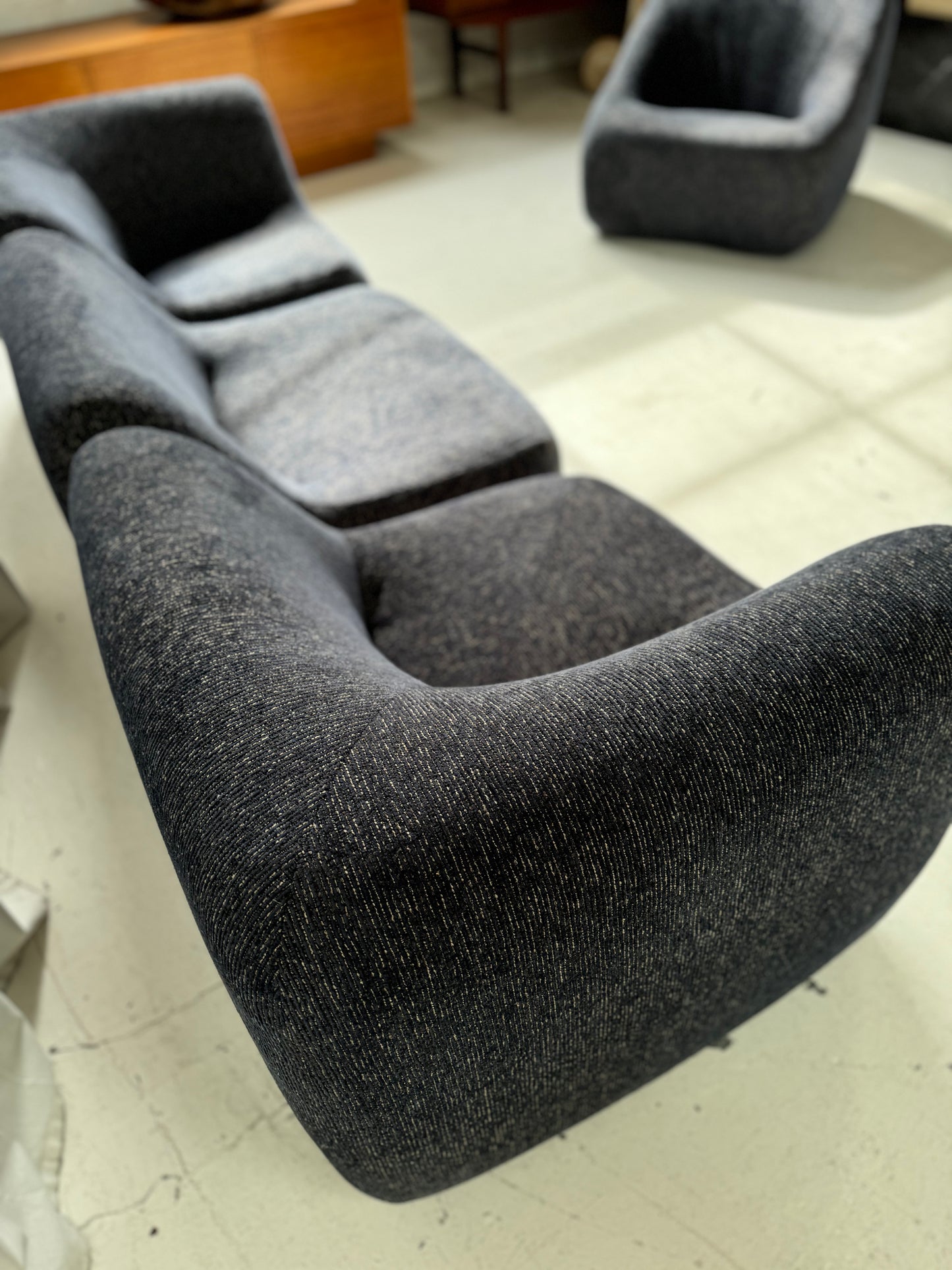 Vintage Featherston Numero IV Modular Armchair - Reupholstered (Navy)