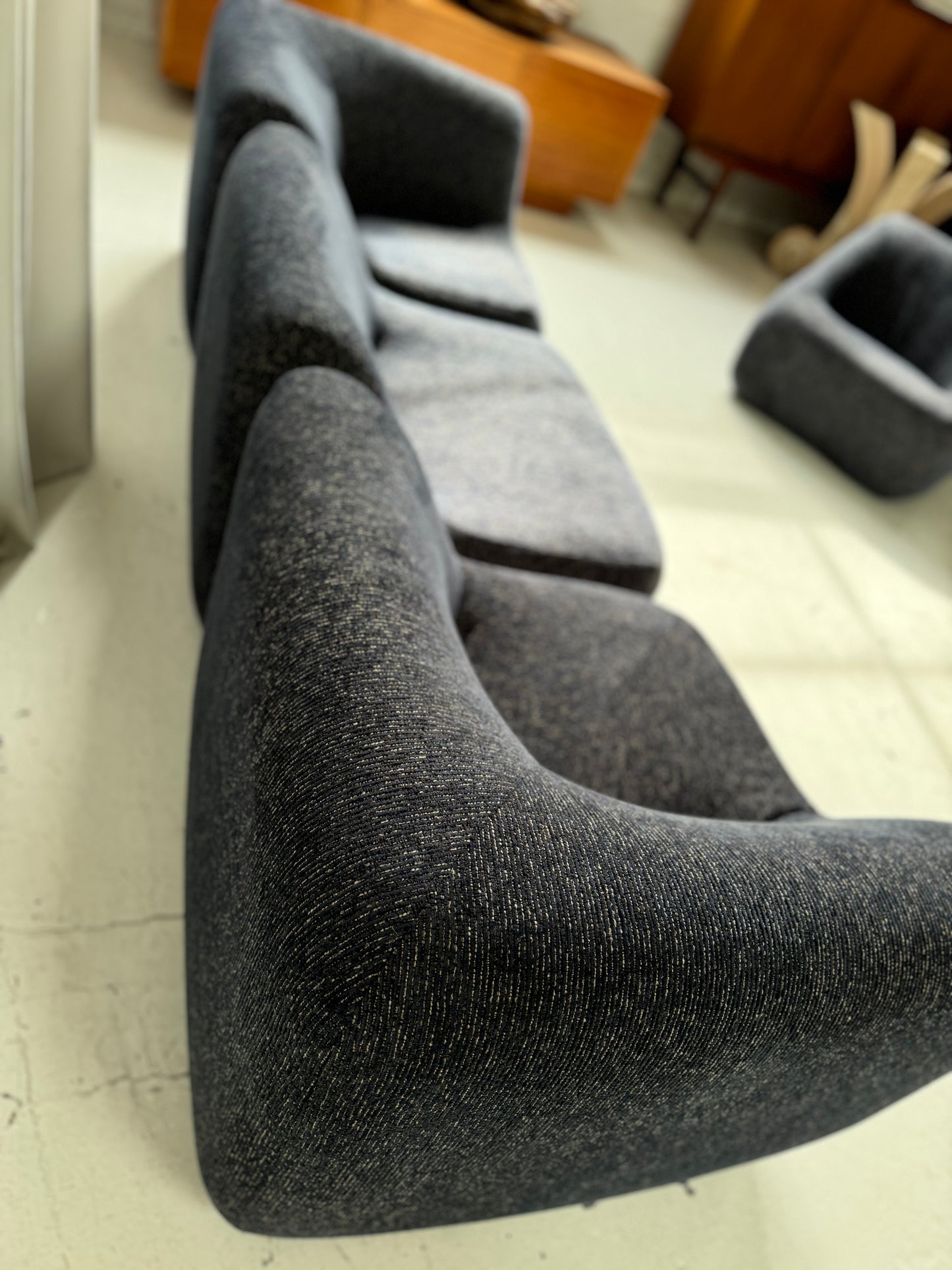 Vintage Featherston Numero IV Modular Armchair - Reupholstered (Navy)