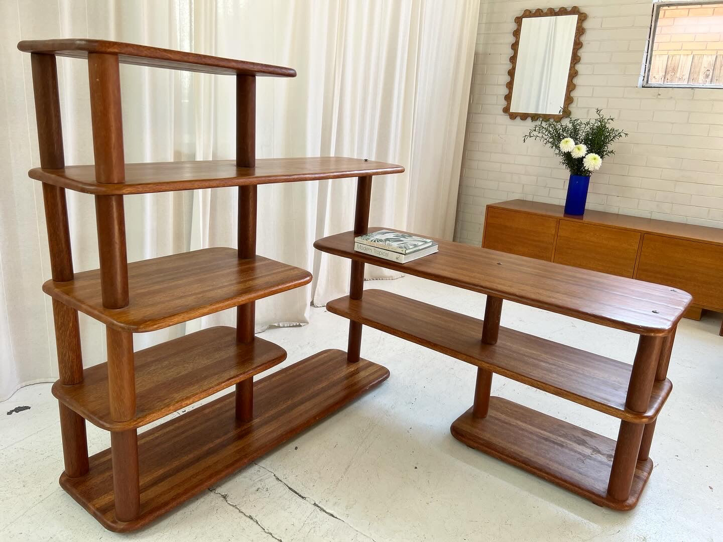 Vintage Pacific Green Rotating Shelving Unit